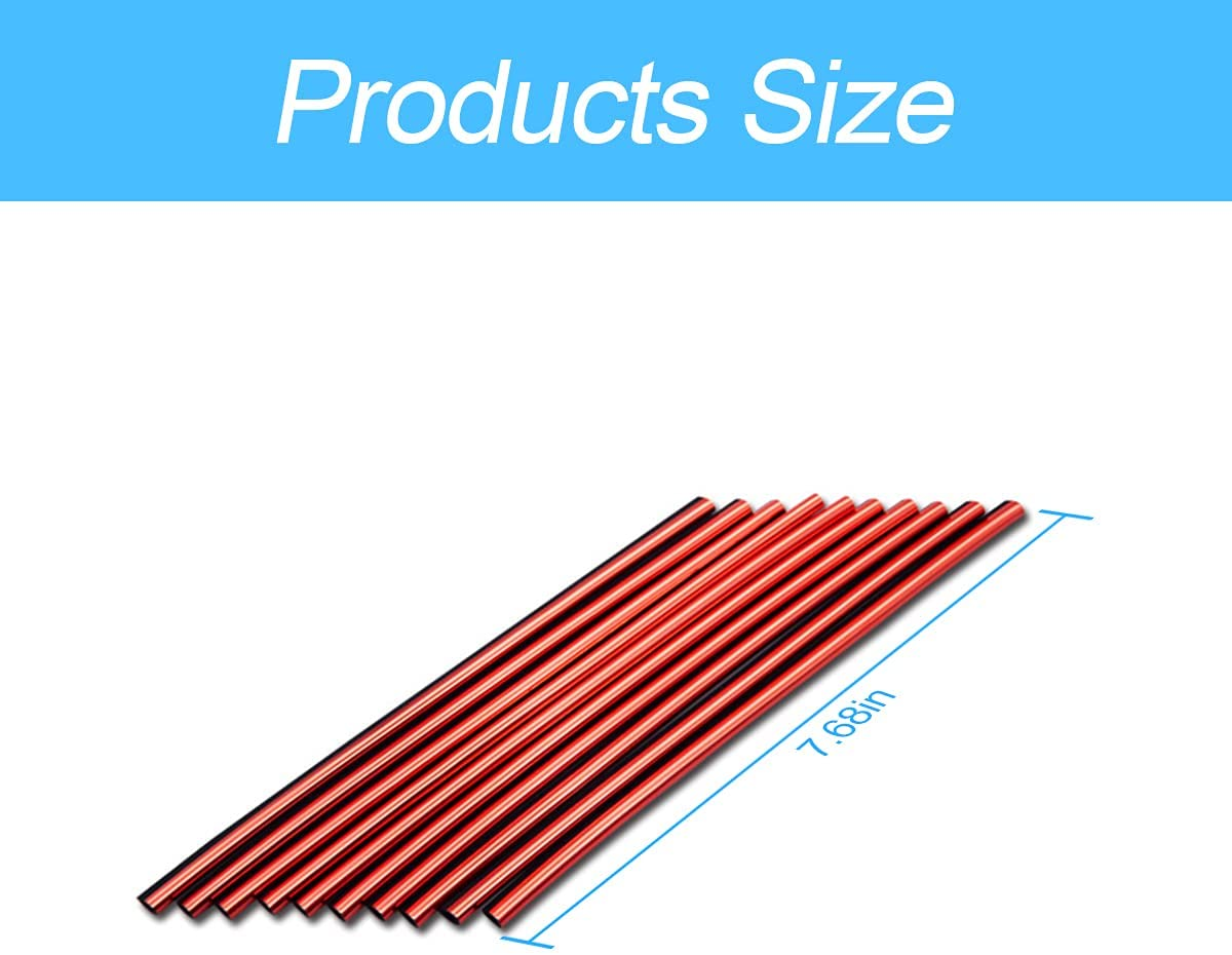 20 Pieces Car Air Conditioner Decoration Strip for Vent Outlet, Universal Waterproof Bendable Air Vent Outlet Trim Decoration, Suitable for Most Air Vent Outlet, Car Interior Accessories (Red) image number 2