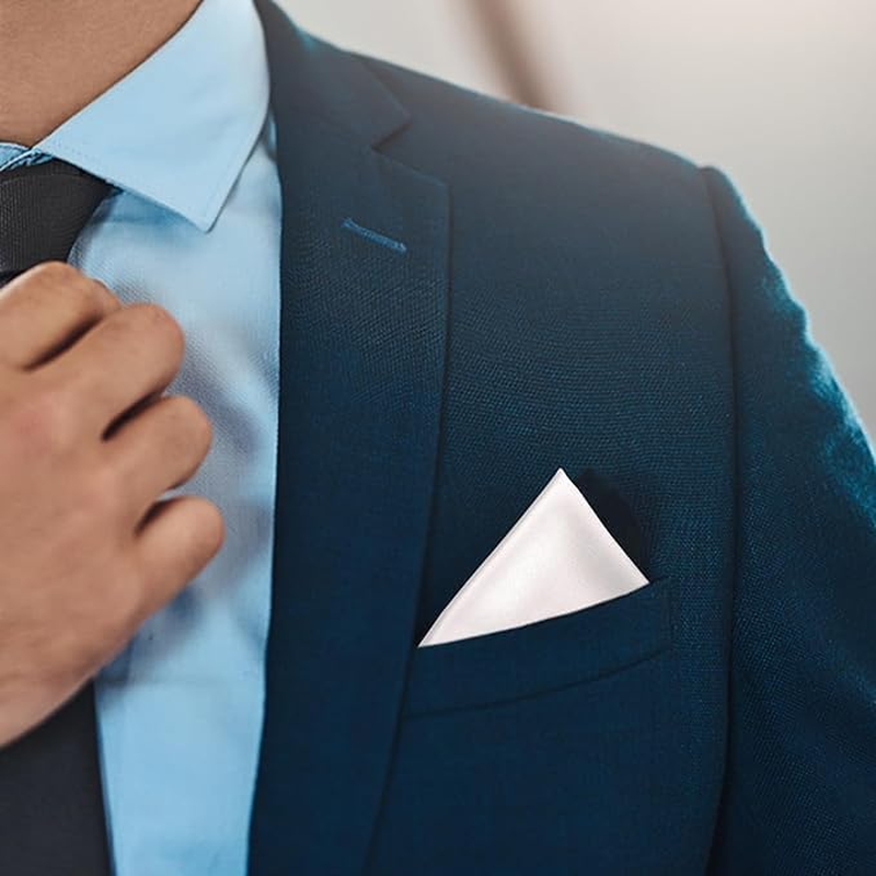 DAISYSILK 100% Silk Pocket Square for Men, Soft Men&rsquo;S Handkerchief Pocket Square, Christmas, 12"X12"