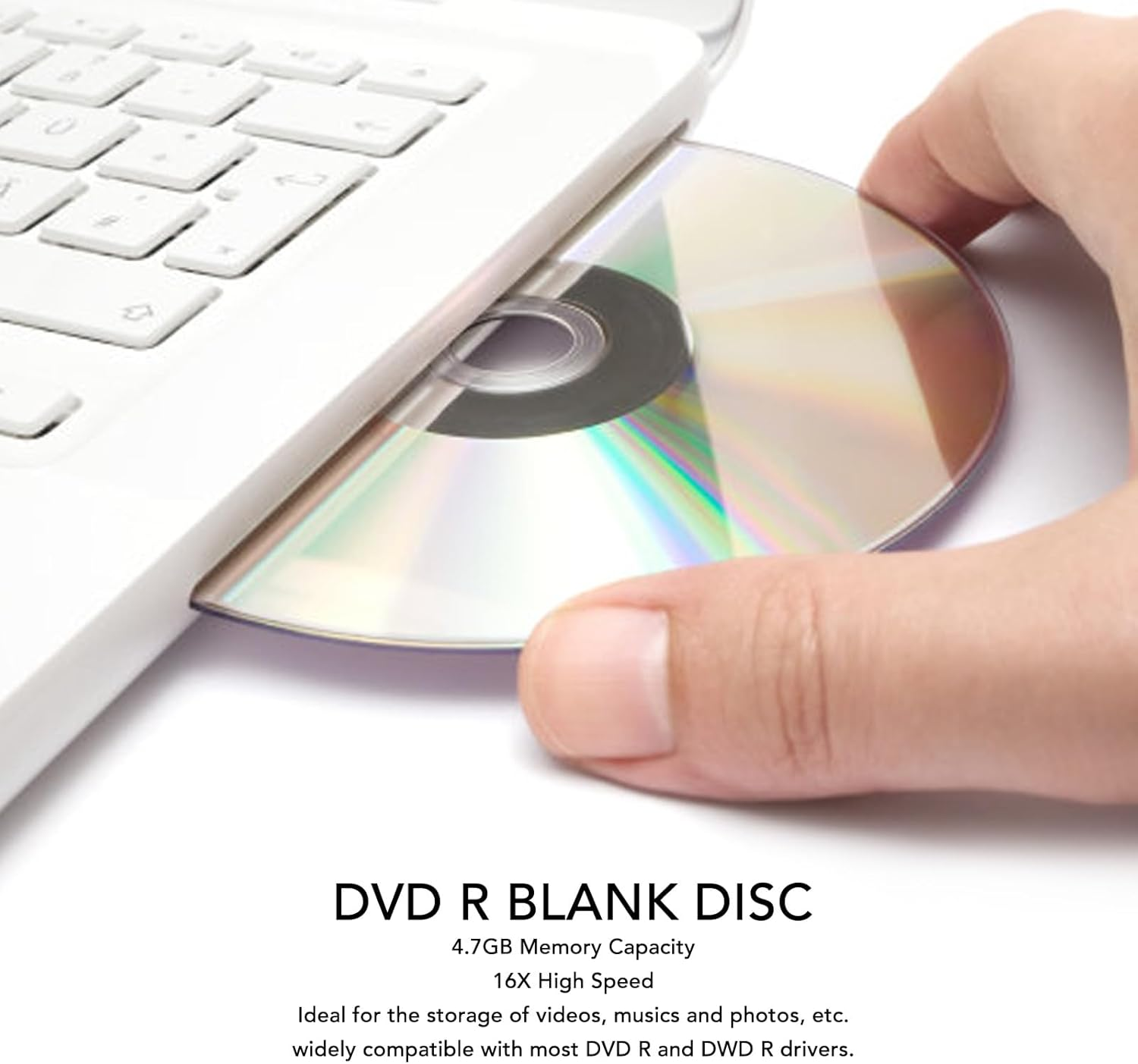 Generic DVD R Blank Disc - 4.7GB Storage Capacity with 16X Write Speed - Write Once Format for Large File and Archiving with Superior Archival Life (10PCS) image number 2