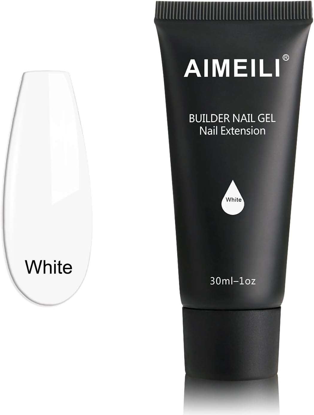 AIMEILI White Builder Gel Nail Extension 30Ml Soak off UV LED Nail Enhancement Manicure Tool Nail Art False Nails image number 2