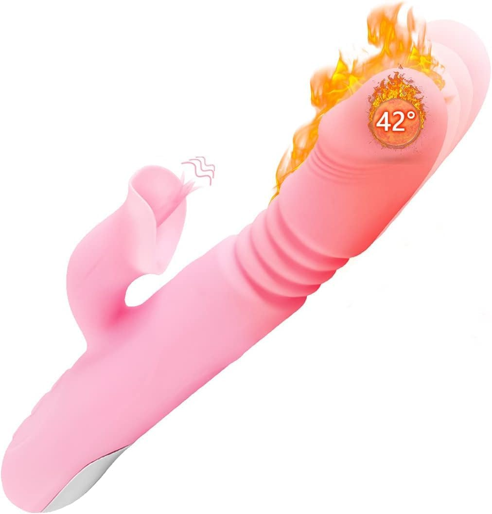 CTFIVING G Spot Sex Toy,2 in 1 Bullet G Spot Vibrator Wand for Clitoris Heating Function Waterproof Dildo Sex Toy with 6 Powerful Vibrations Dual Motor Stimulator for Women or Couple image number 5
