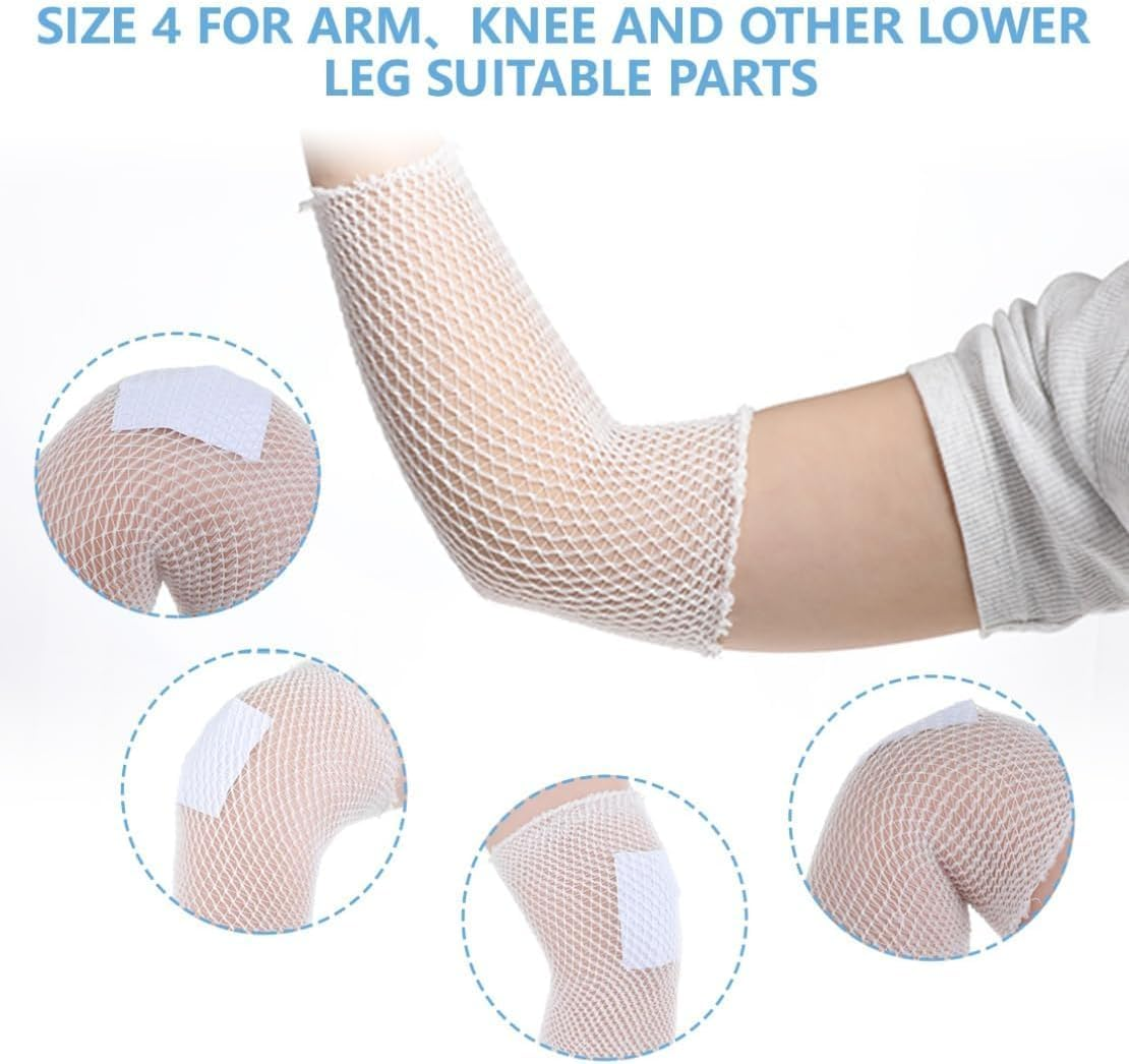 Elastic Net Dressing Breathable Tubular Stretch Gauze, 1 Roll Wound Dressing Elastic Mesh Nets, Tubular Bandage Gauze Sleeve Tubular Net for Arms and Lower Legs