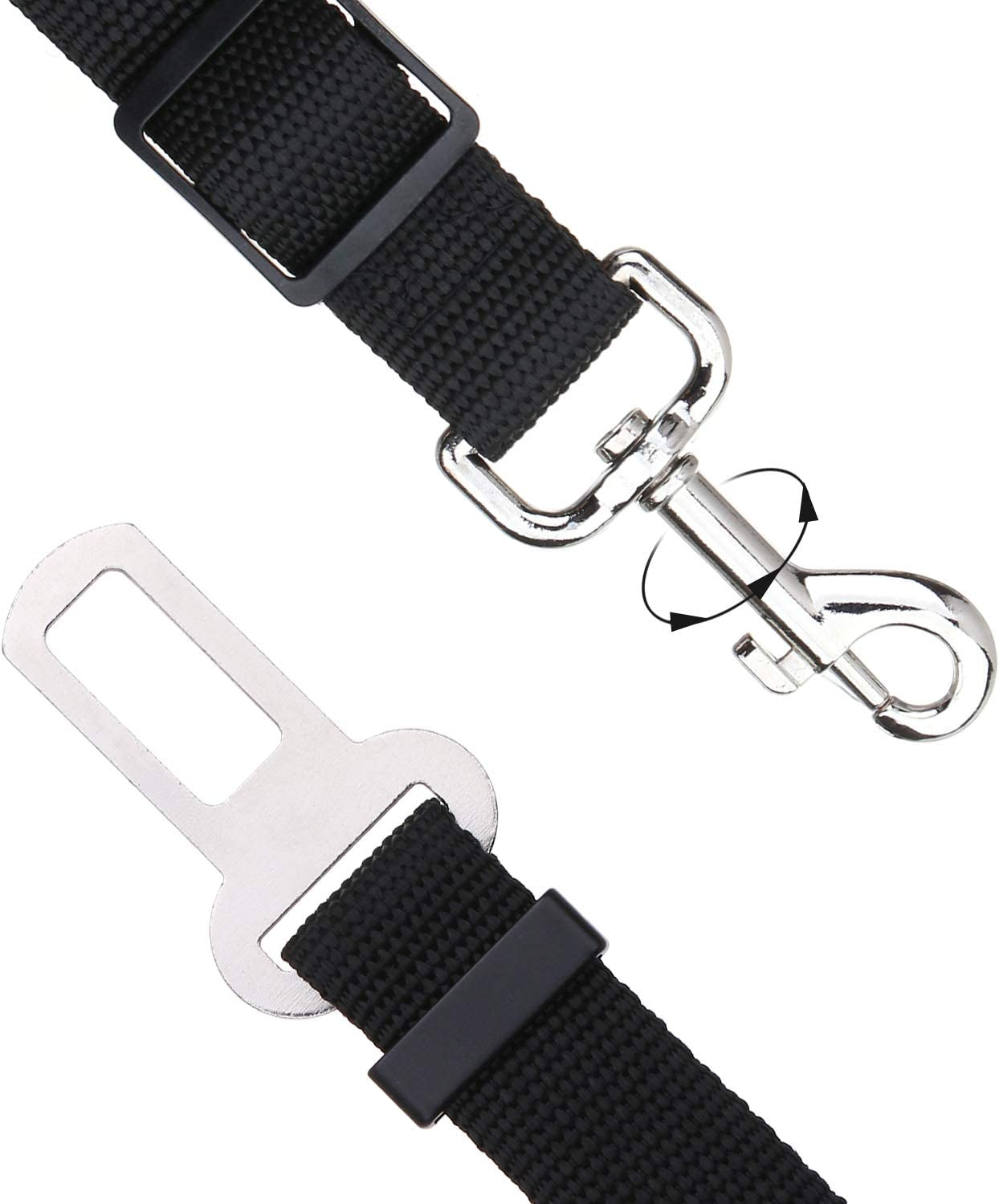 2 Packs Pet Car Seat Belt, Adjustable Length Vehicle Seatbelt Harness Elastic Durable Carseat Clip Buckle Leash, Pet Safe Accessories for Dogs and Cats image number 6