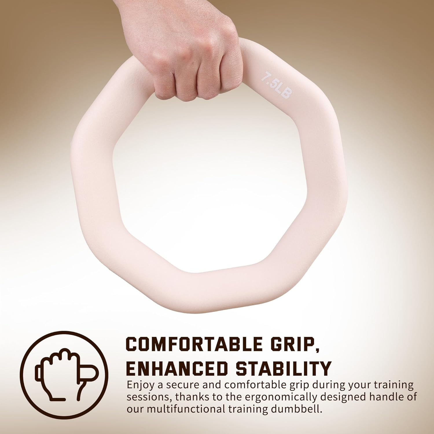 Leikefitness Weight Ring 2-In-1 Kettlebell & Dumbbell, Cast Iron+Pvc Coating, Yoga Exercise, Aerobics, Core Training, 4 in a Set (0.33LB + 5.5LB + 7.7LB + 9.9LB) image number 3