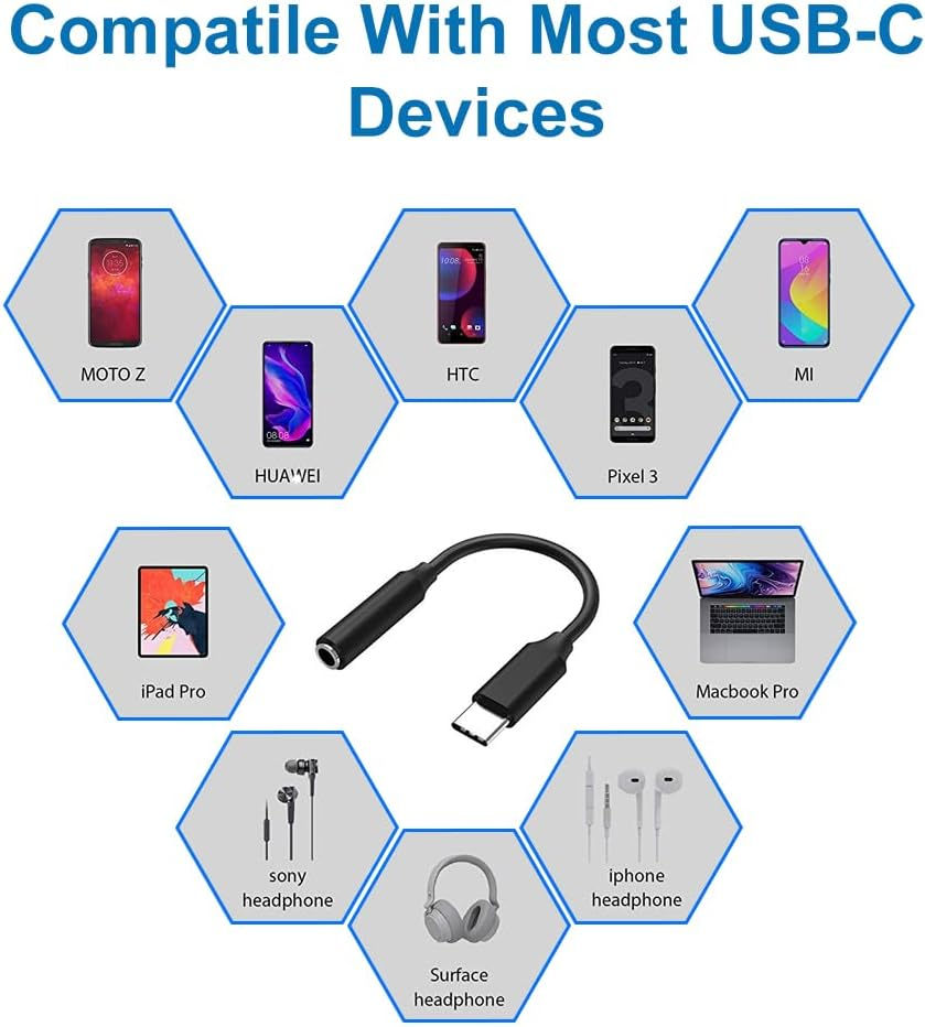 MMOBIEL USB C to 3.5Mm Audio Jack Headphone Adapter Compatible Samsung Galaxy S25(+)/S25 Ultra/S24(+)/S24 Ultra/S23(+)/S23 Ultra/S22(+)/S22 Ultra Xiaomi, Google Pixel 4XL, Oneplus 8 Etc. (Black) image number 6