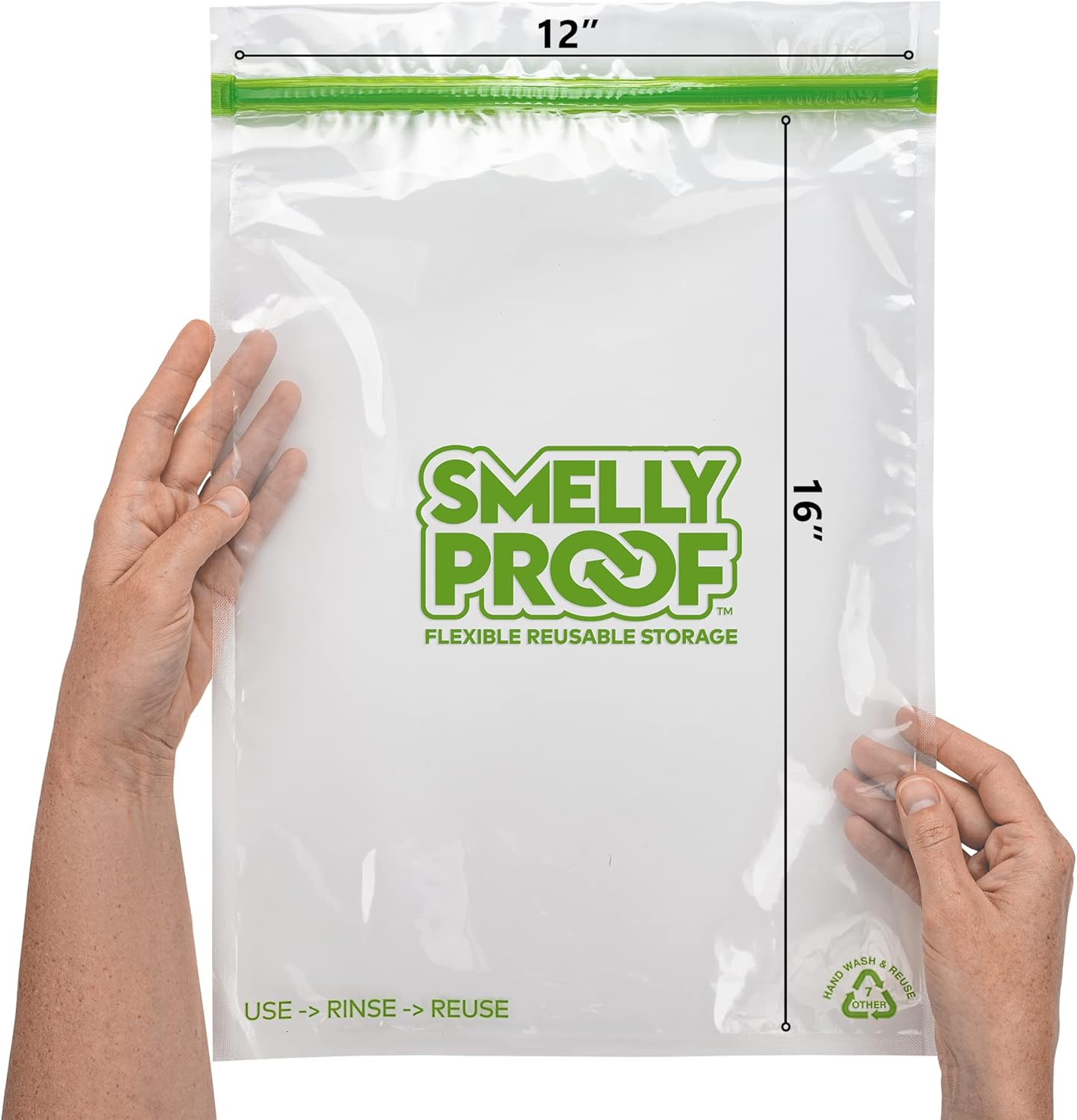 SMELLY PROOF - the Original No-Odor Baggie - Clear - Reusable - Made in the USA image number 6