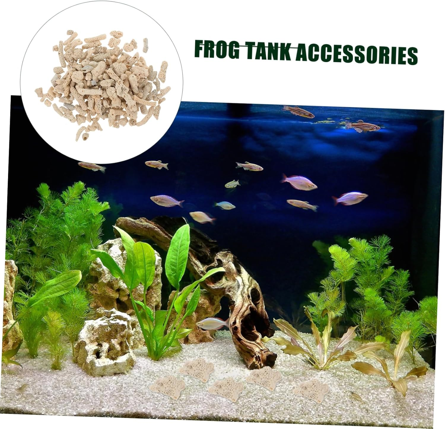 ERINGOGO 1 Crushed Coral Material Pond Sand Fish Water Cleaner Aquarium Crushed Aquarium Coral Feeder Aquarium Aquarium Test Kit Canister UV Torch Sponge Aquariums image number 5