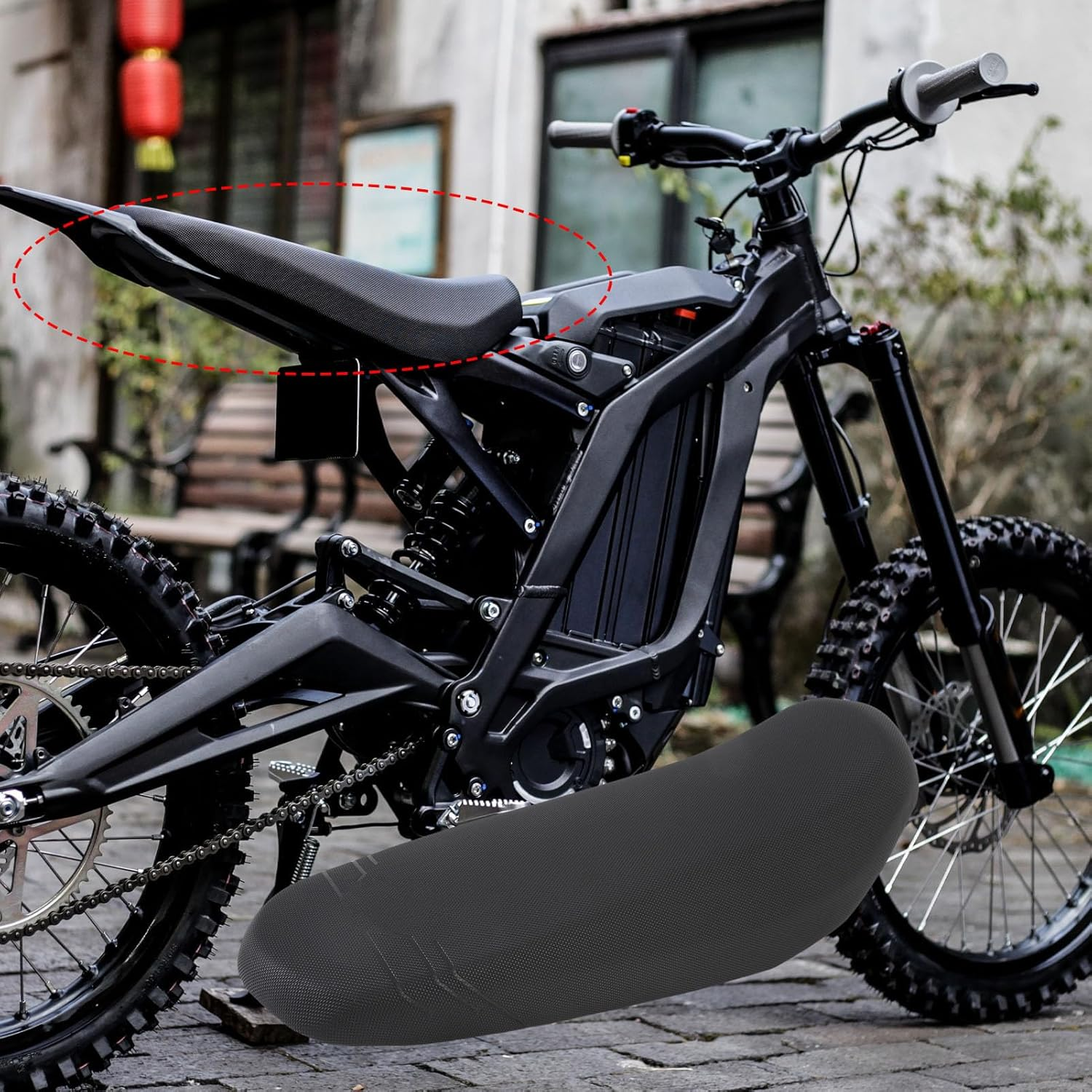 Motorcycle Seat Cushion, Dirt Bike Seat Cover, Motorcycle Protector Seat Cushion Pad Replacement for Sur Ron Sur-Ron Surron Light Bee X Light Bee S image number 1