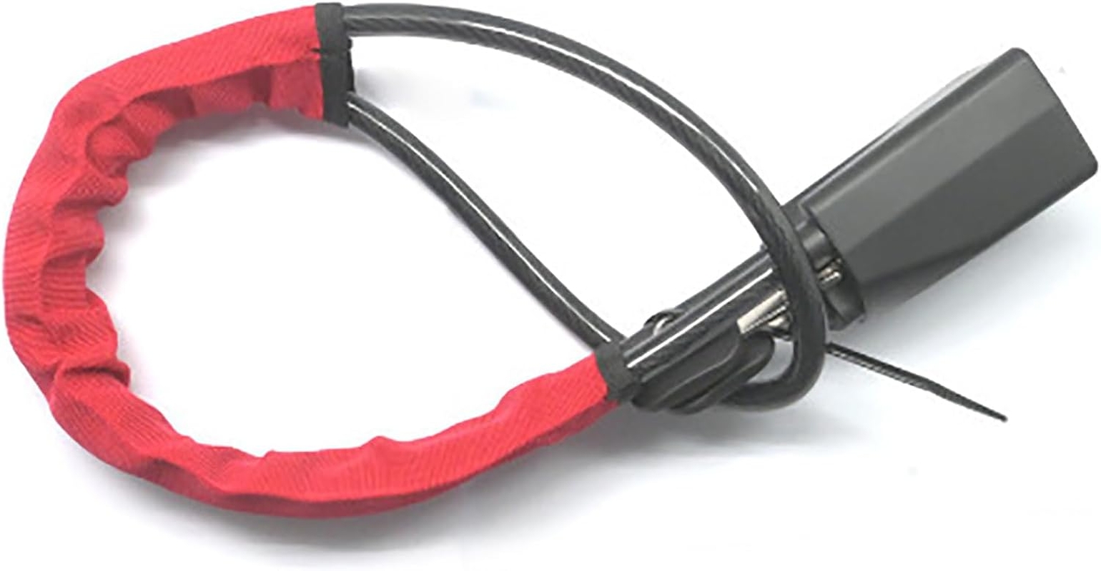 Universal Steering Wheellock,Universal Fit Most Vehicles with Seat Belt Buckles Sturdy Lock for Car Truck SUV Van Security with 3 Keys (Red)