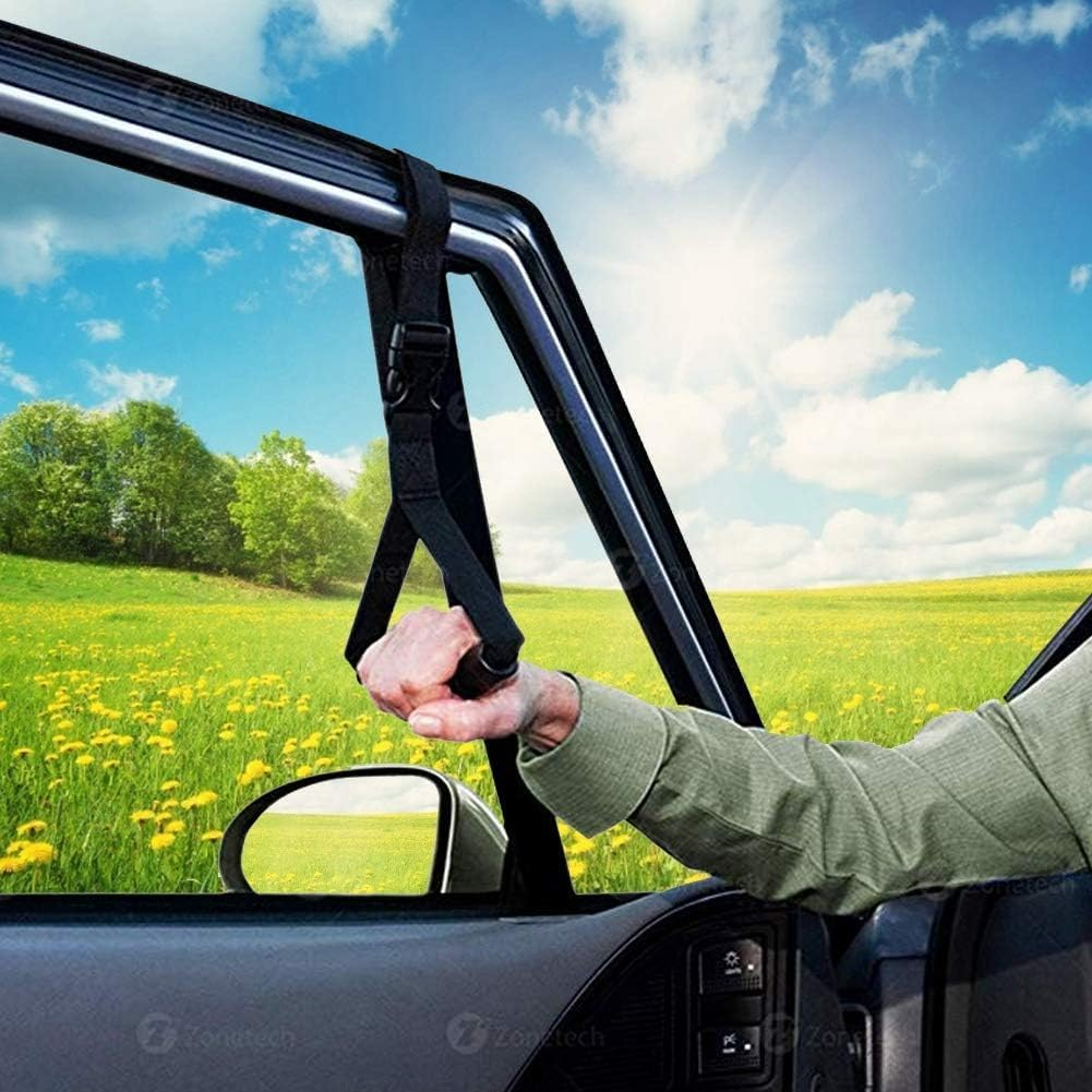 2Pcs Car Standing Aid Safety Grab Handle, Vehicle Support Strap Portable Car Assist Device Grip Handle image number 3