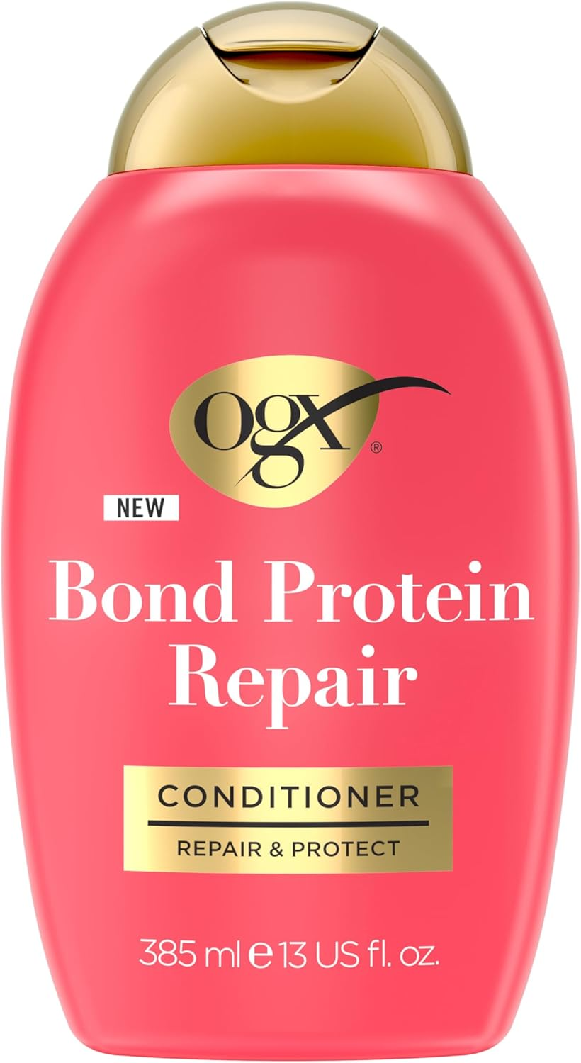 OGX Repair and Protect Bond Protein Repair Shampoo 385Ml - Strengthens and Repairs Brittle, Dry or Damaged Hair with Lipi Pro Shield Technology and Dual Action Repair Technology