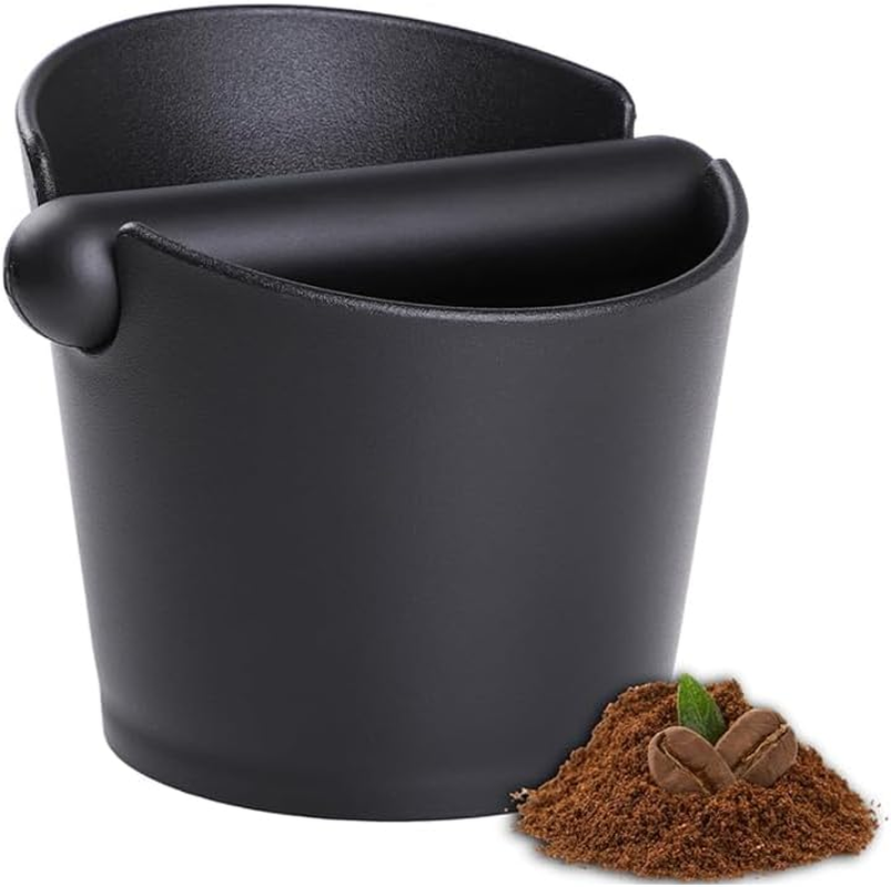 Espresso Coffee Knock Box, ABS Coffee Grounds Knock Box for Barista, Shock-Absorbent Durable, Detachable Knock Bar and Non-Slip Base
