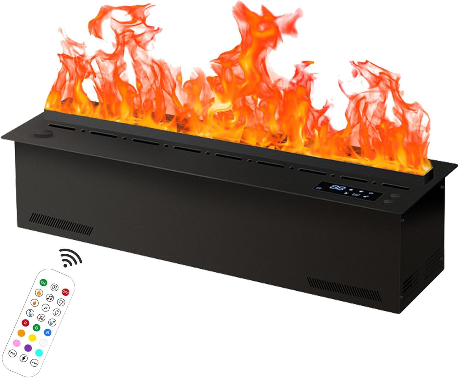 Water Vapor Fireplace,Electric Water Vapor Fireplace Smart 3D Flame Decoration Steam Fireplace Humidifer for Office,Home,Hotel,Restaurant,80Cm/31.5In image number 2