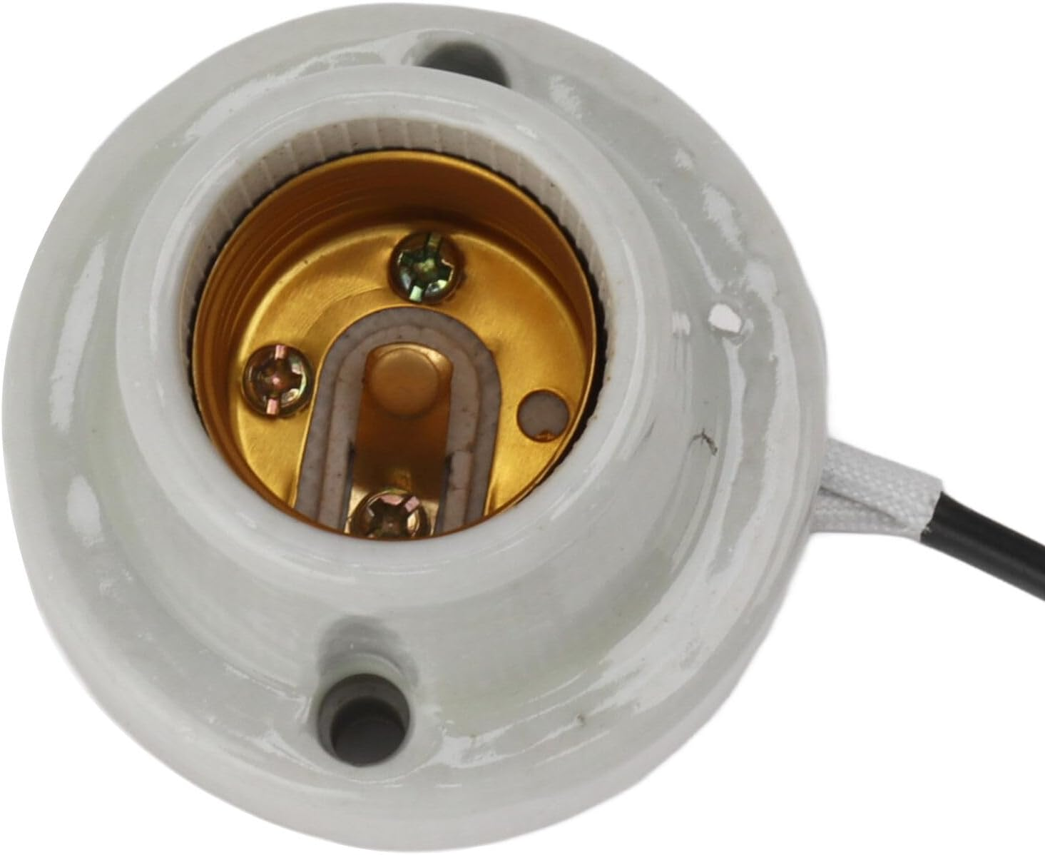 Reptile Ceramic Heat Lamp Holder, Pet Heater Bracket, Heat Emitter Light Fixture for Heat Lamp Bulb, Amphibian Pet Terrariums Habitat Lizard Tortoise, No Bulb Included (Power Control) image number 2