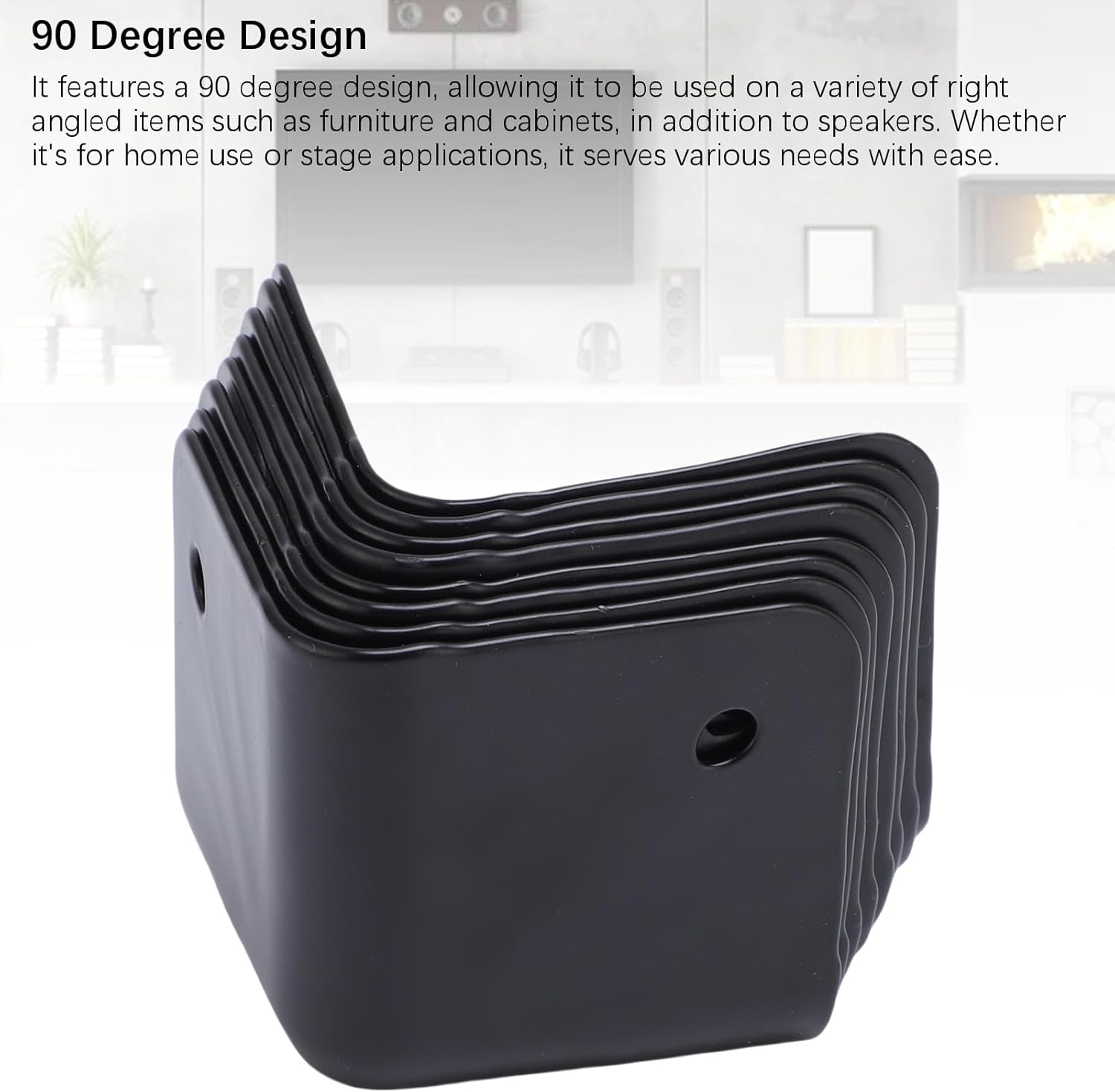 8Pcs Corner Protector, Speaker Cabinet Corners Protector, Amplifier Speaker Edge Safety Guard, Safety Guard Cabinet Furniture Corner Metal Bumpers image number 6