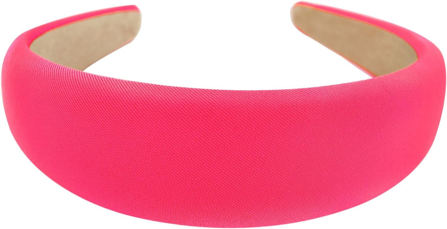 Axy HRK2A Wide Headband with Fabric Padded Candy Colours - Beautiful Headband Hair Accessories (Beige) - Beige image number 2