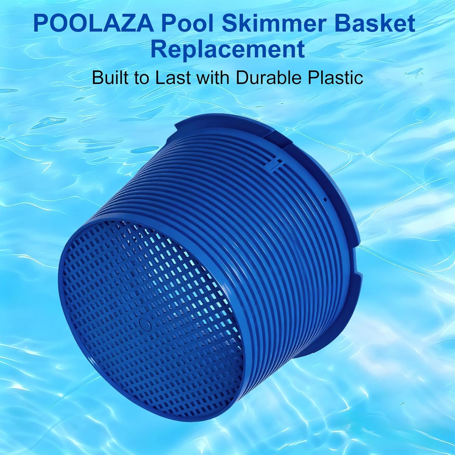 POOLAZA Pool Skimmer Basket Replacement, Compatible with Inground Swimming Pools &ndash; Durable Plastic Strainer for Leaves and Debris, Fits Most Skim Filter Systems image number 2