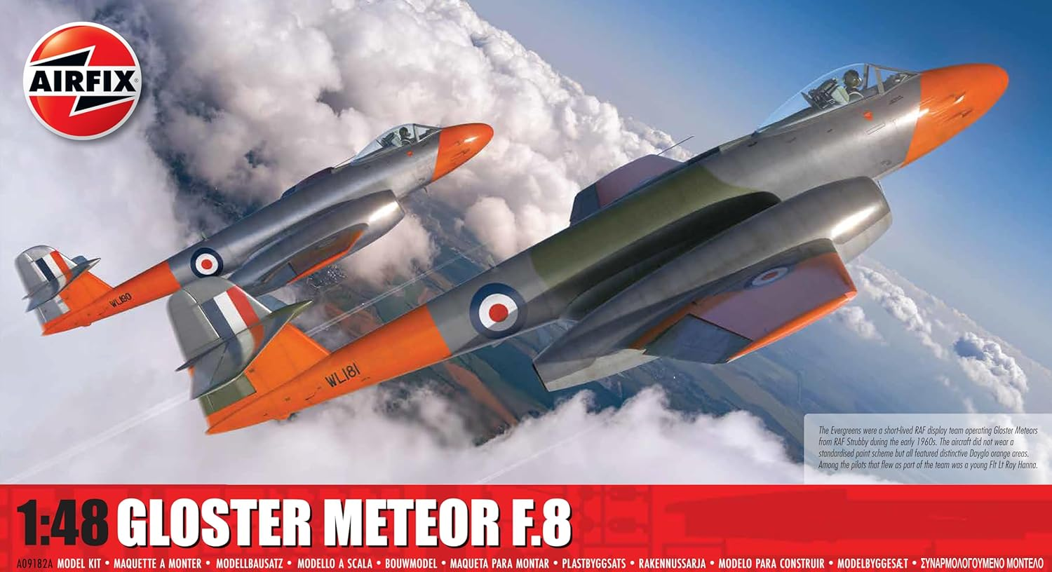 Airfix 1:48 Scale Gloster Meteor F.8 Aircraft Model Kit image number 5