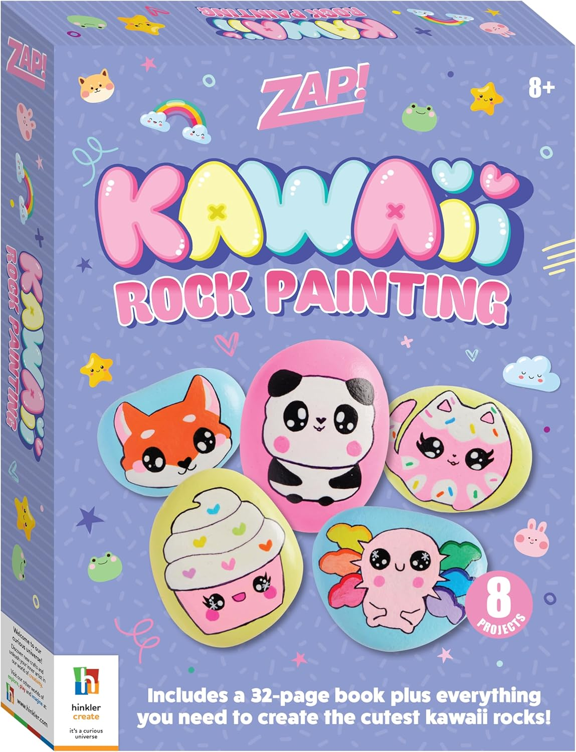 Zap! Kawaii Rock Painting Kit - Create Adorable Kawaii Rock Creatures with Paints and Accessories image number 4