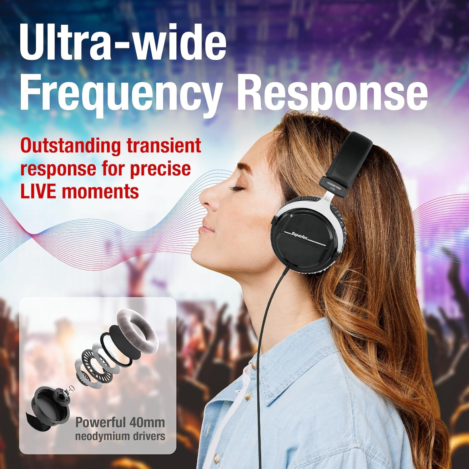 Superlux HD660PRO Sealed Professional Monitor Headphones image number 1