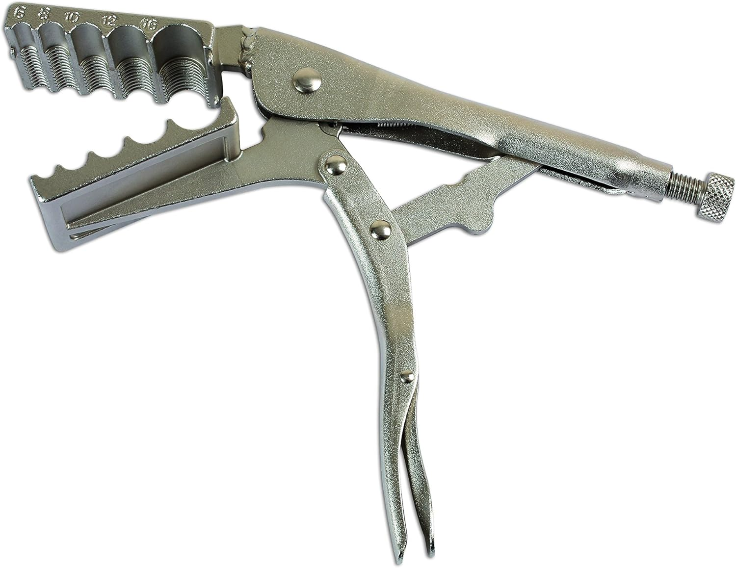 Laser 7030 Air Tubing Pipe Grip Locking Pliers, Silver image number 1