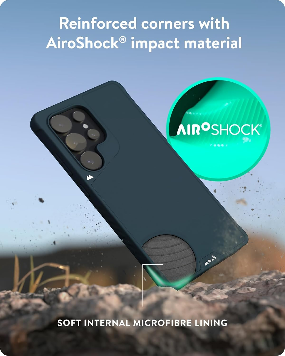 Mous for Samsung Galaxy S25 Ultra Case Magsafe Compatible - Limitless 6.0 - Navy Blue - Protective Shockproof Phone Cover image number 2