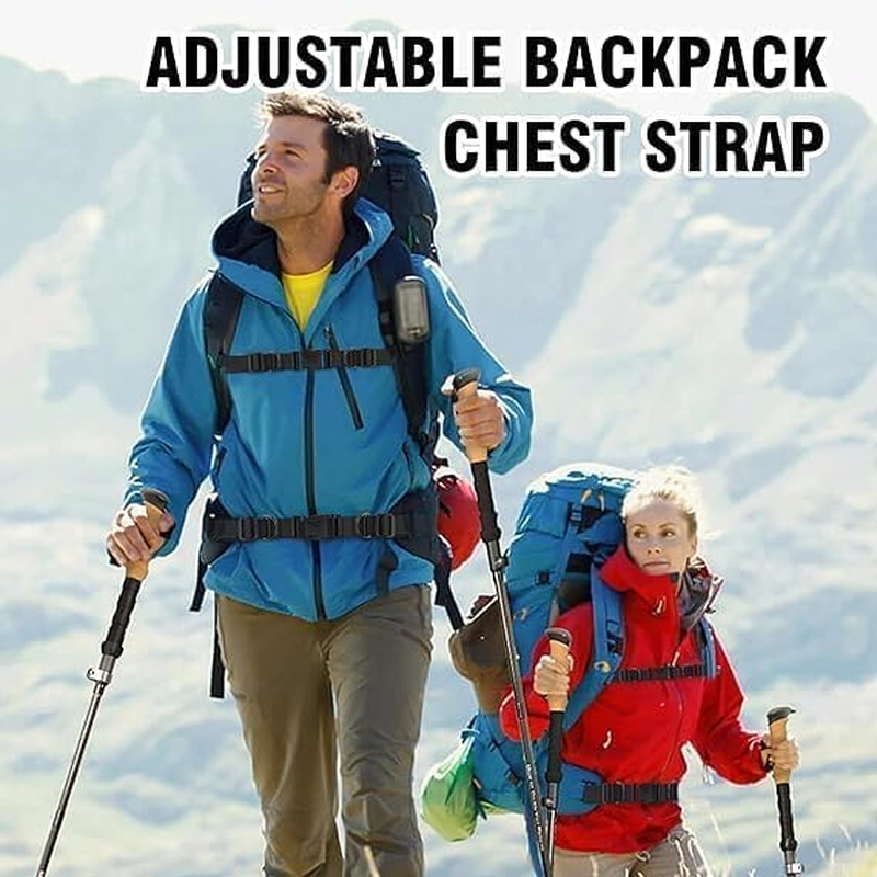 Adjustable Backpack Sternum Strap, 5Pcs Heavy Duty Backpack Chest Straps,Quick Release Sternum Straps with Slide D-Ring,Non-Slip Quick Release Backpack Sternum Strap for Hiking and Jogging image number 2