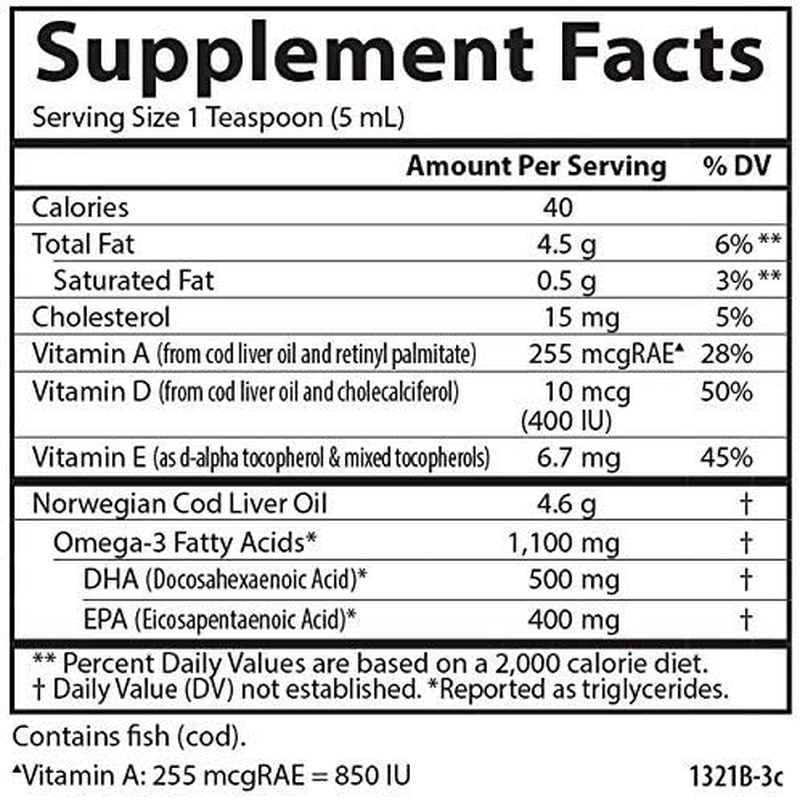 Carlson - Cod Liver Oil, 1100 Mg Omega-3S, Norwegian, Sustainably Sourced, Unflavored, 250 Ml image number 2