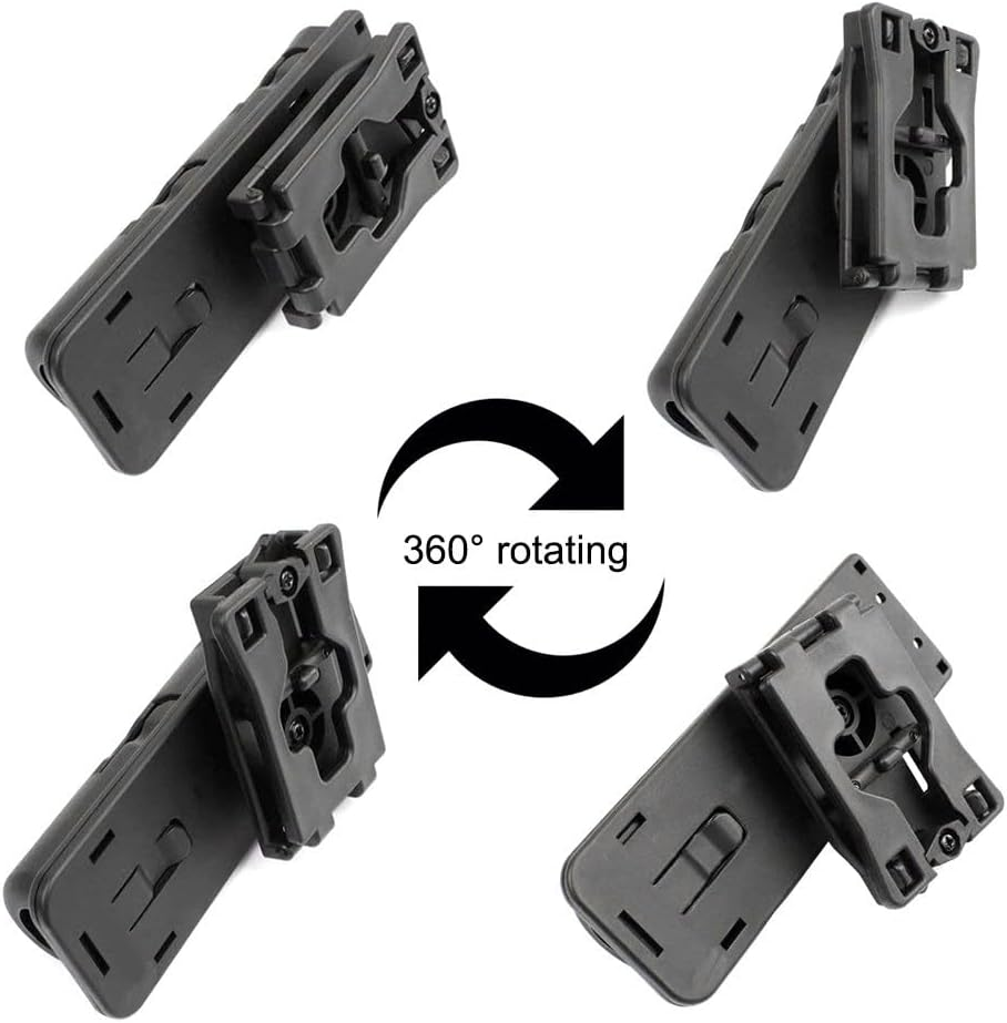 Baton Holder, Adjustable Baton Pouch 360&deg; Rotationtactical Quick Dial Stick Pouch with Clip for Telescopic Batons image number 4