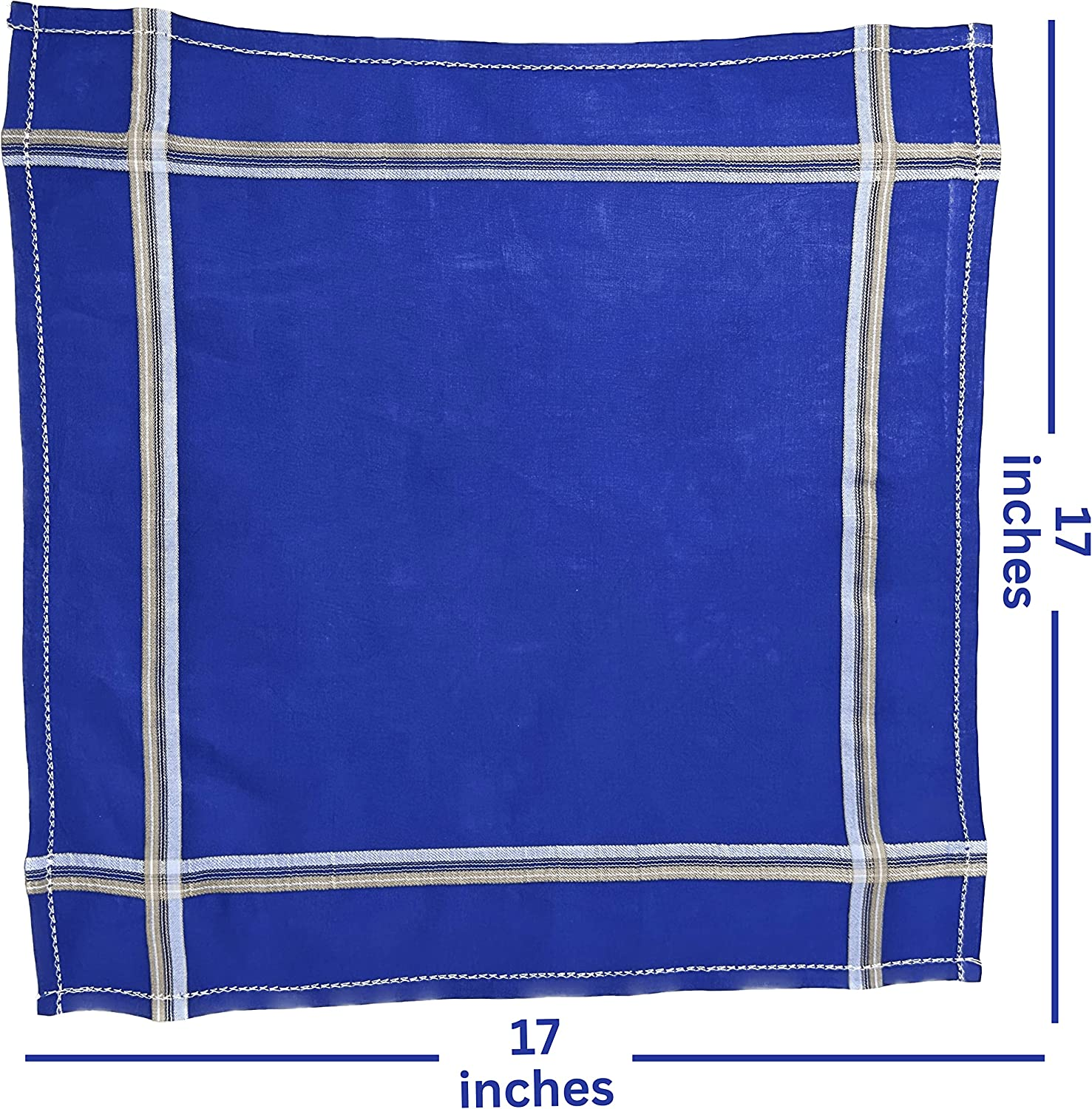 Royal Mart Premium Men'S Handkerchief with Colored Stripes - Elevate Your Style for Any Occasion (Pack of 3, Dark) image number 4