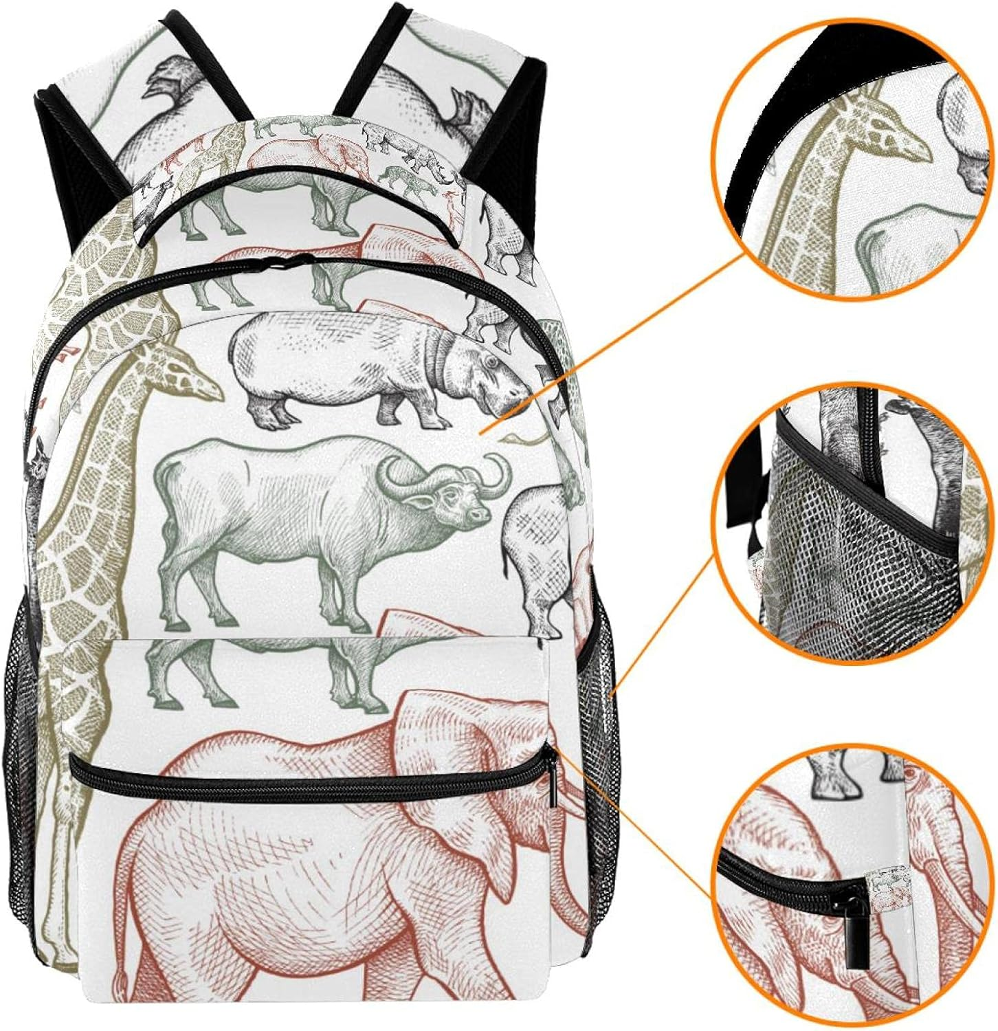 Animals Backpack Students Shoulder Bags Travel Bag College School Tote Backpacks image number 1