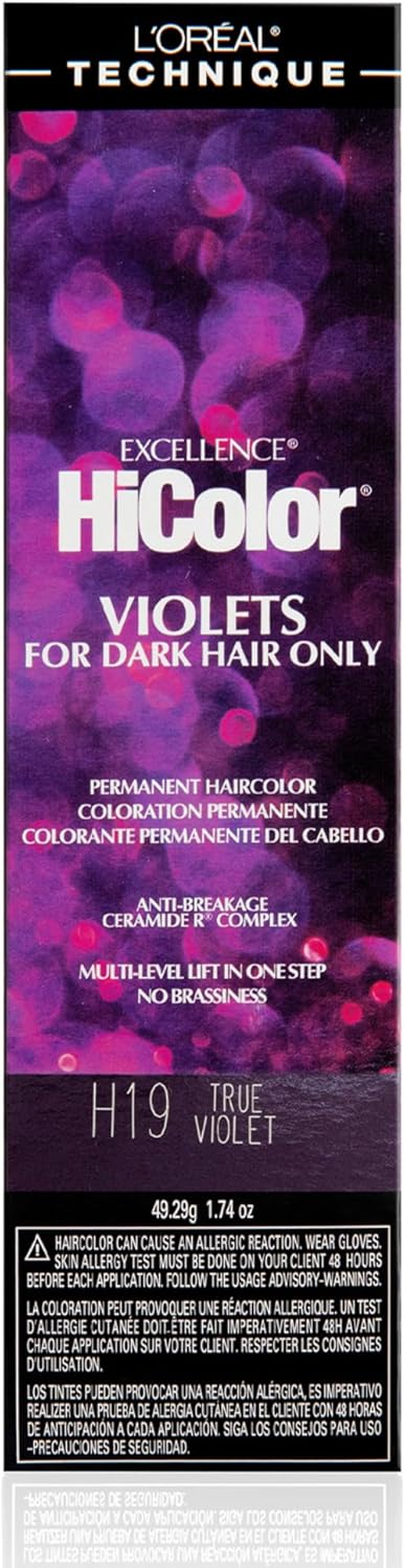 L'Oreal Paris Excellence Hicolor Permanent Hair Color, True Violet - Black Sapphire image number 2