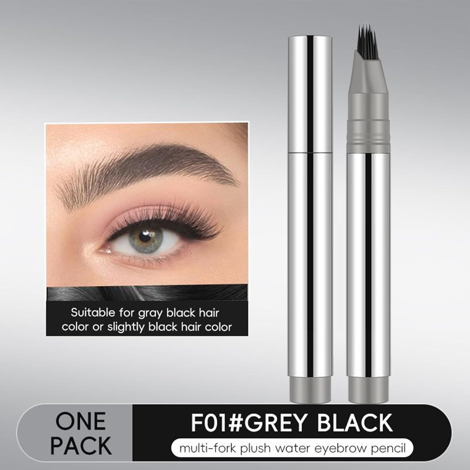 Liquid Brow Pencil - Eye Brows Pen | Eyebrow Filler Pencils | Multi-Fork Tip M Icroblading Eyebrows Pens | 2-In-1 Filling Pencils | Smudge-Proof Beauty Supplies | Makeup Accessories for Women Girls image number 4