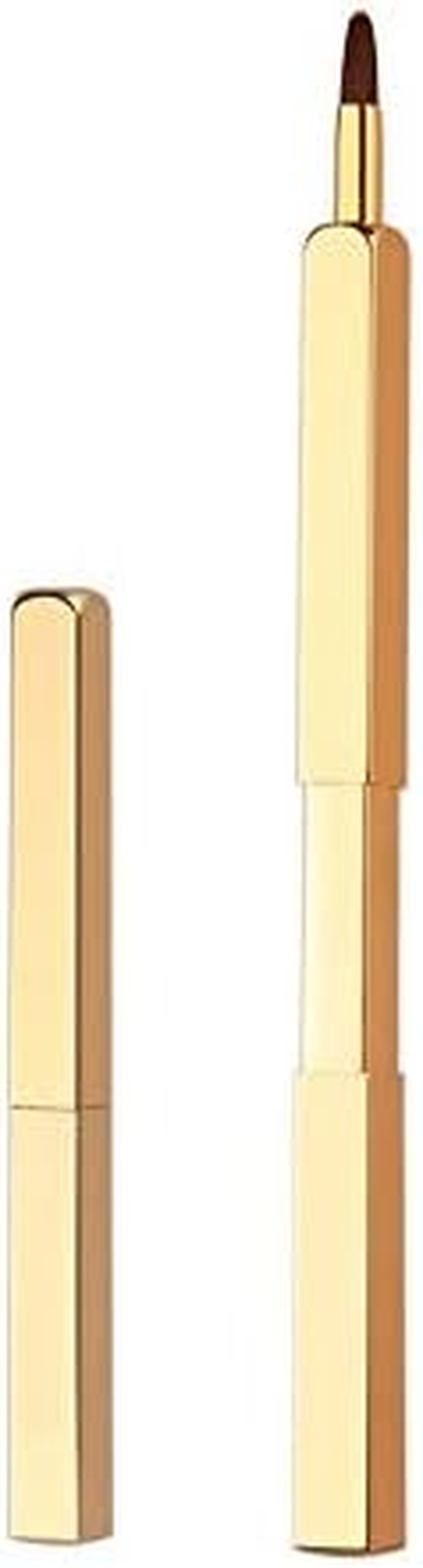 Exquisite Professional Lip Brush Applicators-Retractable Lipstick Brushes- Lipstick Gloss Makeup Brush Tool for Women and Girls (Bright Gold) image number 5