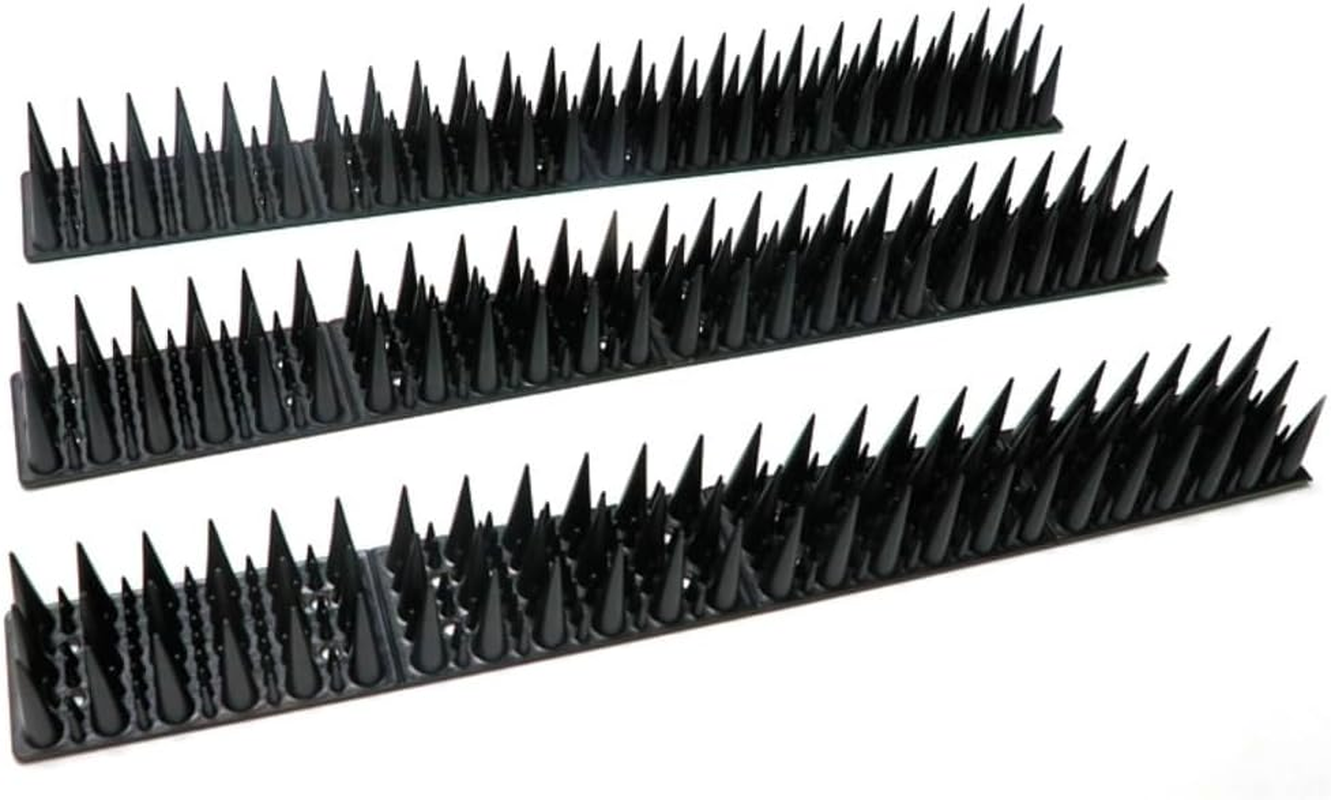 Bird Spikes for Outside,Plastic Fence Spikes anti Climb Spikes for Pigeon Cat Racoon,Windowsill Fence Roof Keeping Birds Away,Keep Birds from Building Nest (24, Black) image number 1
