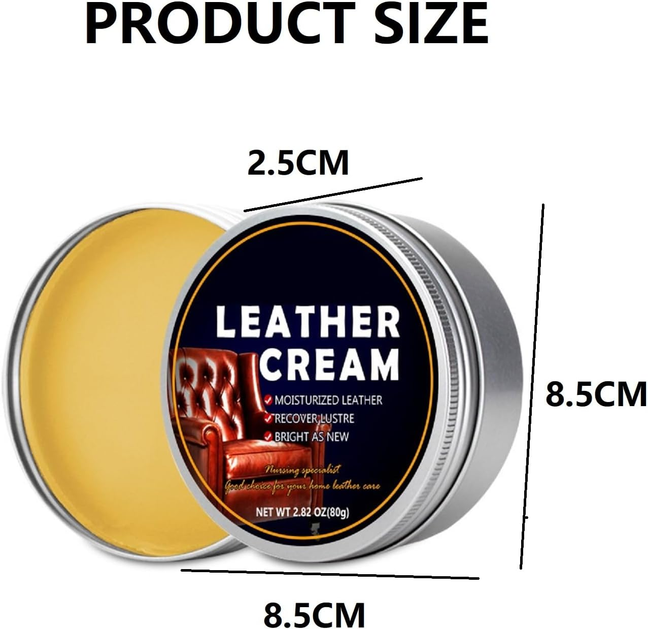 Colourless Leather Grease, 80 G, Leather Furniture Ointment, Leather Balm, Couch Furniture, Leather Restoration Balm, Repair Ointment for Leather Furniture, Protective Leather Salve, Leather Cleaning, image number 4