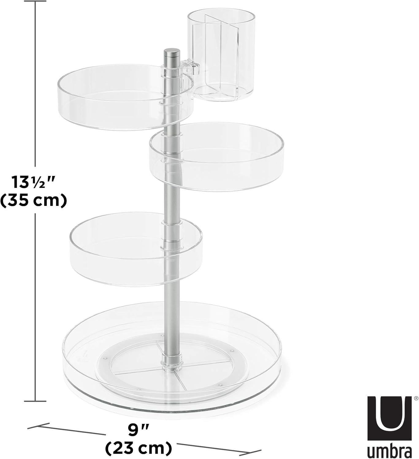 Umbra Pirouette Cosmetic Organizer, Clear, Regular image number 3
