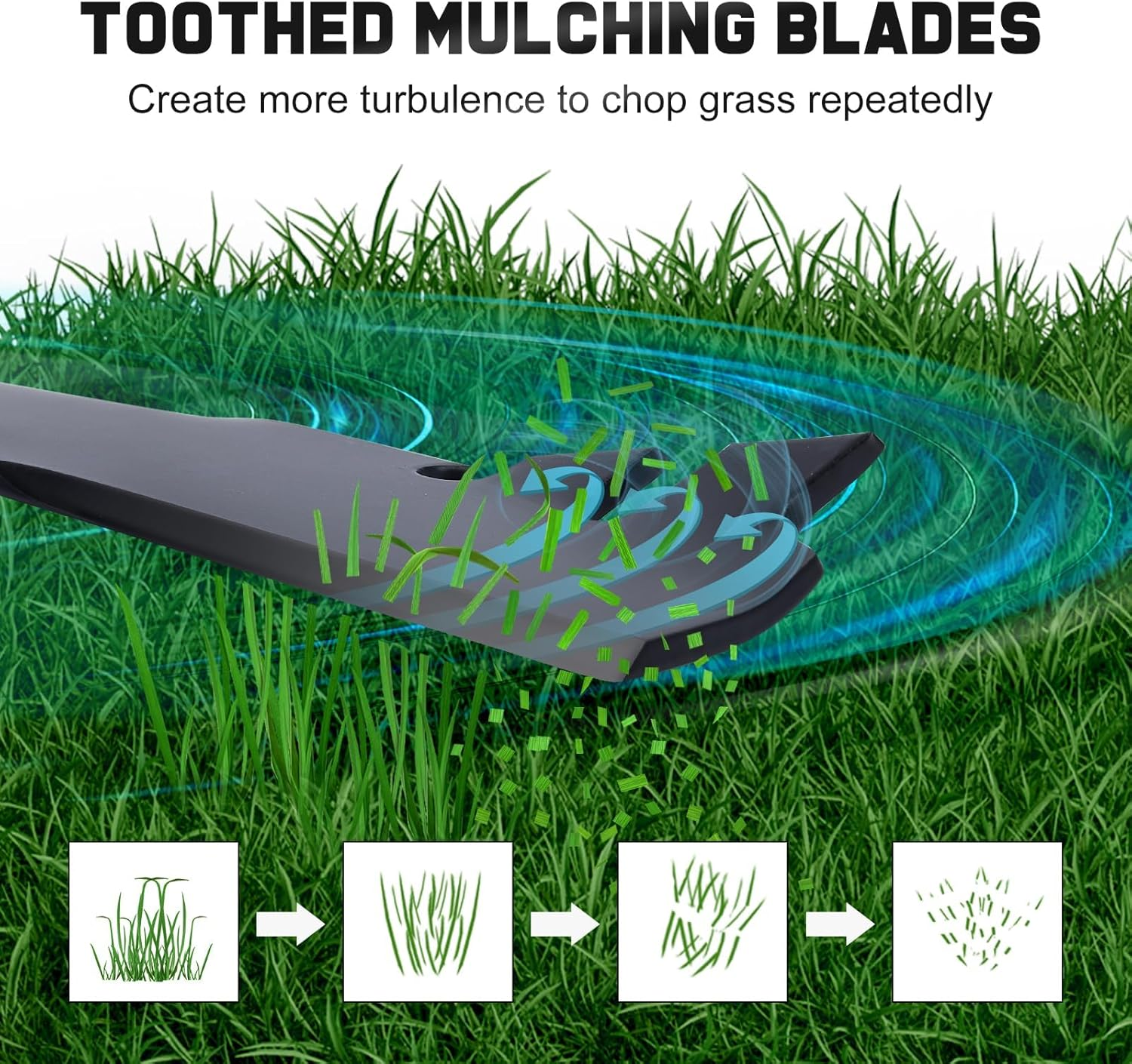 Grasscool Timemaster 30 Inch Mower Mulching Blades for Toro 20199 20200 20975 20977 Lawnmower Replace for 20120P 120-9500-03 image number 5