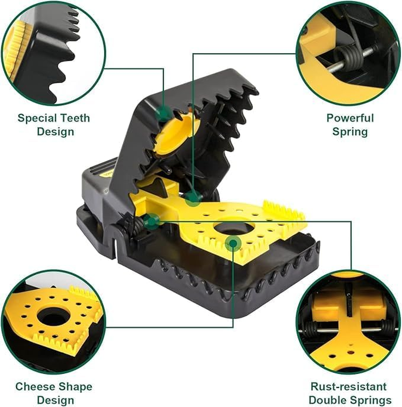 Mouse Traps, Rat Trap Quick Effectively Best Mouse Trap [2025 Update] Reusable Plastic Mousetraps Used Indoor & Outdoor Mice Snap Traps for Basement/Garage/Attic Anywhere 4Set image number 5