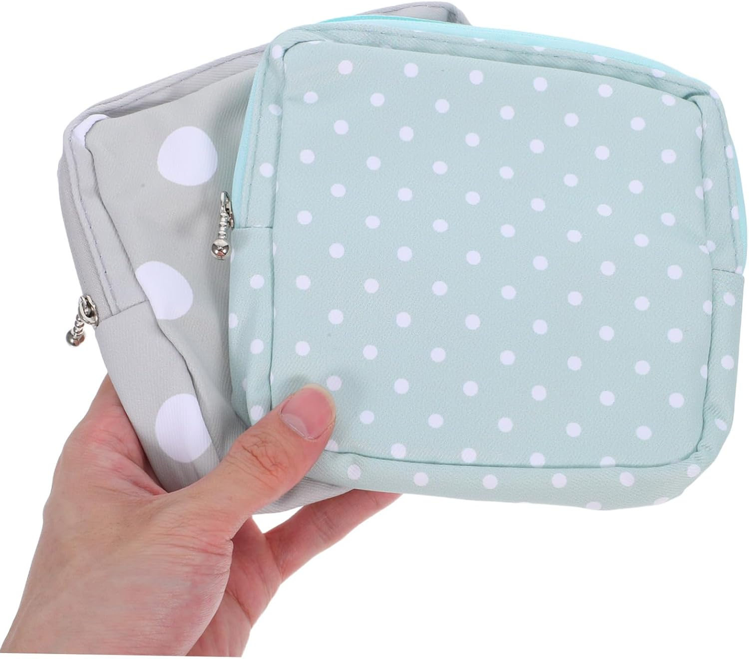 2Pcs Sanitary Pad Storage Bag for Women and Teen Oxford Cloth Menstrual Pouch with Chic Colors Portable Reusable Organizer for Pads Coins and Essentials image number 4