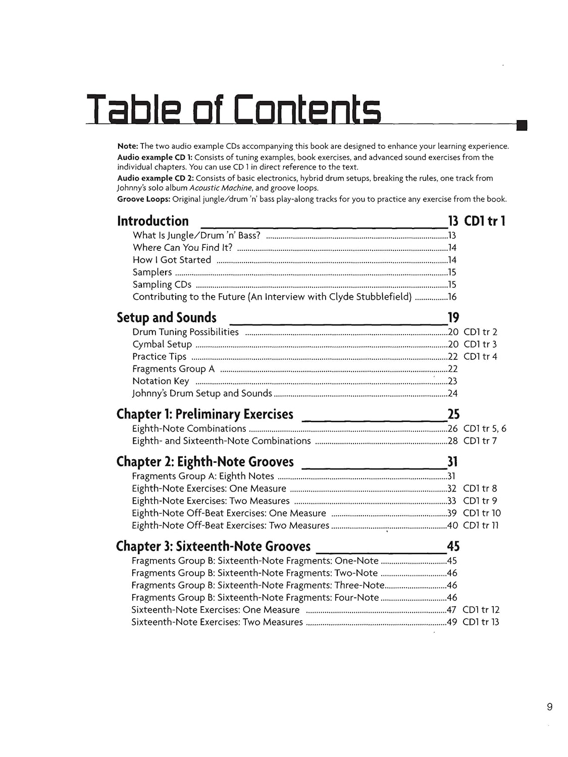 Jungle/Drum 'N' Bass for the Acoustic Drum Set: a Guide to Applying Today'S Electronic Music to the Drum Set, Book & 2 Cds image number 5