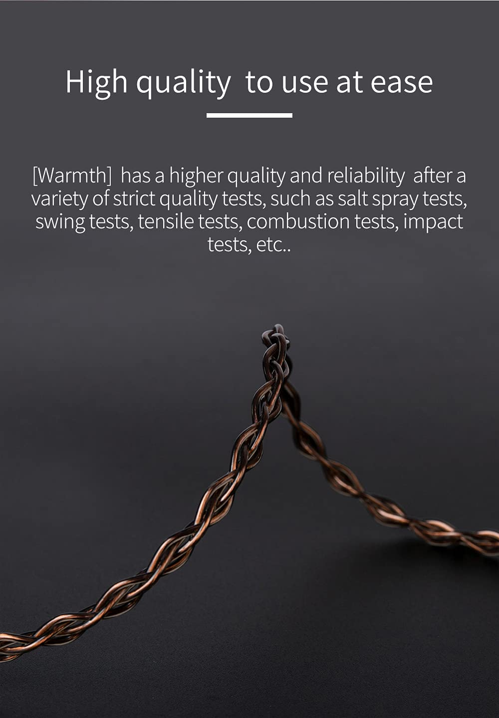 KZ CCA 2PIN IEM Earphone Cable, 4 Core High-Purity Copper Twisted Iems Replacement Cable, Earbud Headphone Replacement Copper Extension Cable for KZ ZST ZSTX EDX ES4 AS10 CCA C10 C16 TRN V80 V90 image number 2