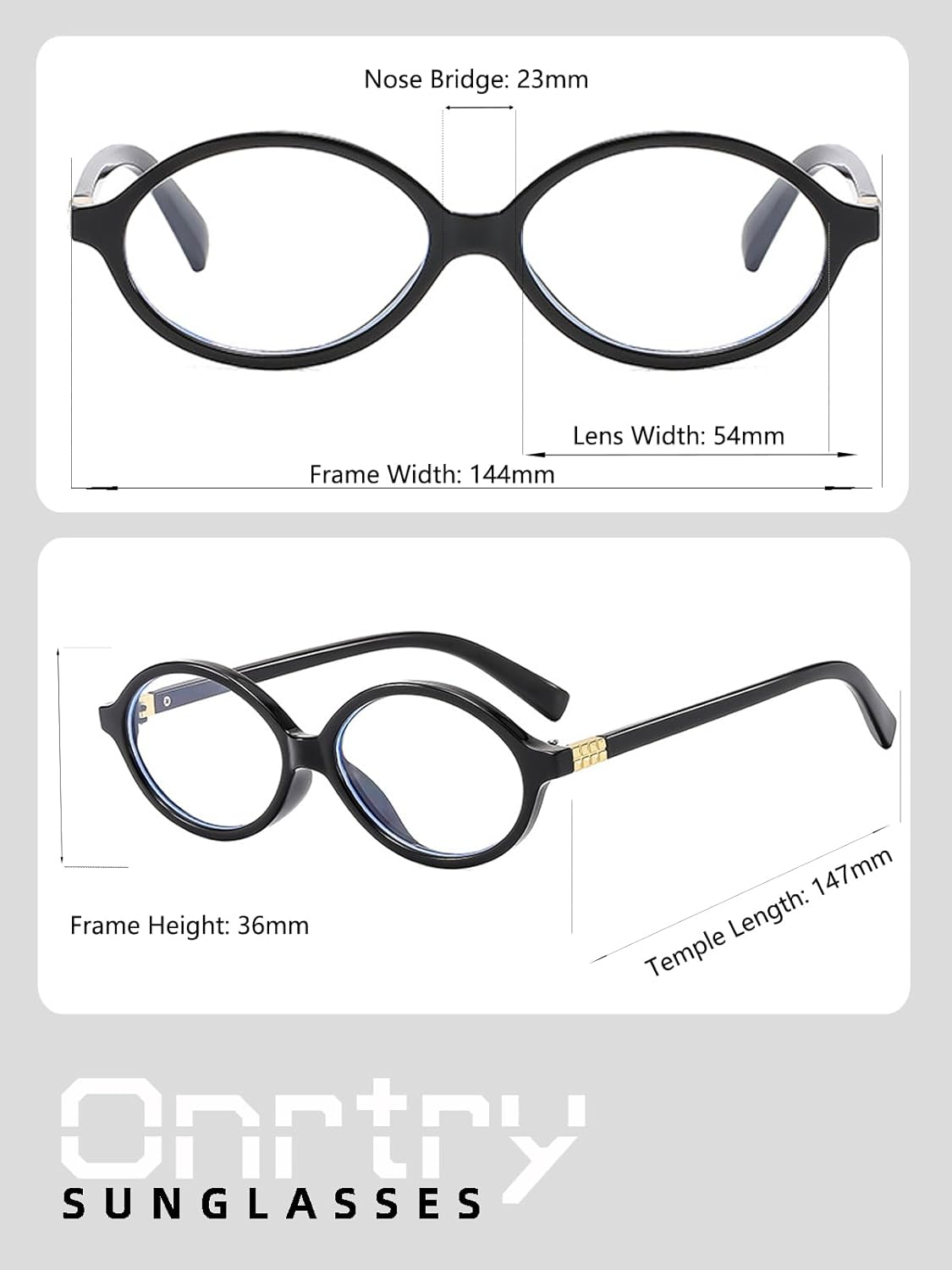 Onrtry Retro Oval Glasses for Women Men Fake Nerd Glasses round Non- Computer Eyeglasses - A2 Tortoise image number 7