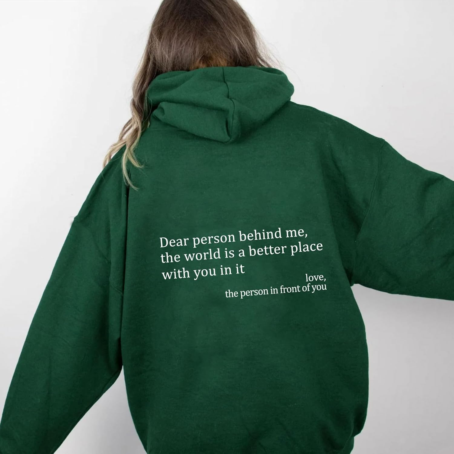 Dear Person behind Me Hoodie, You Are Enough Sweatshirt, Mental Health Hoodie, Fleece Lining, for Women & Men image number 3