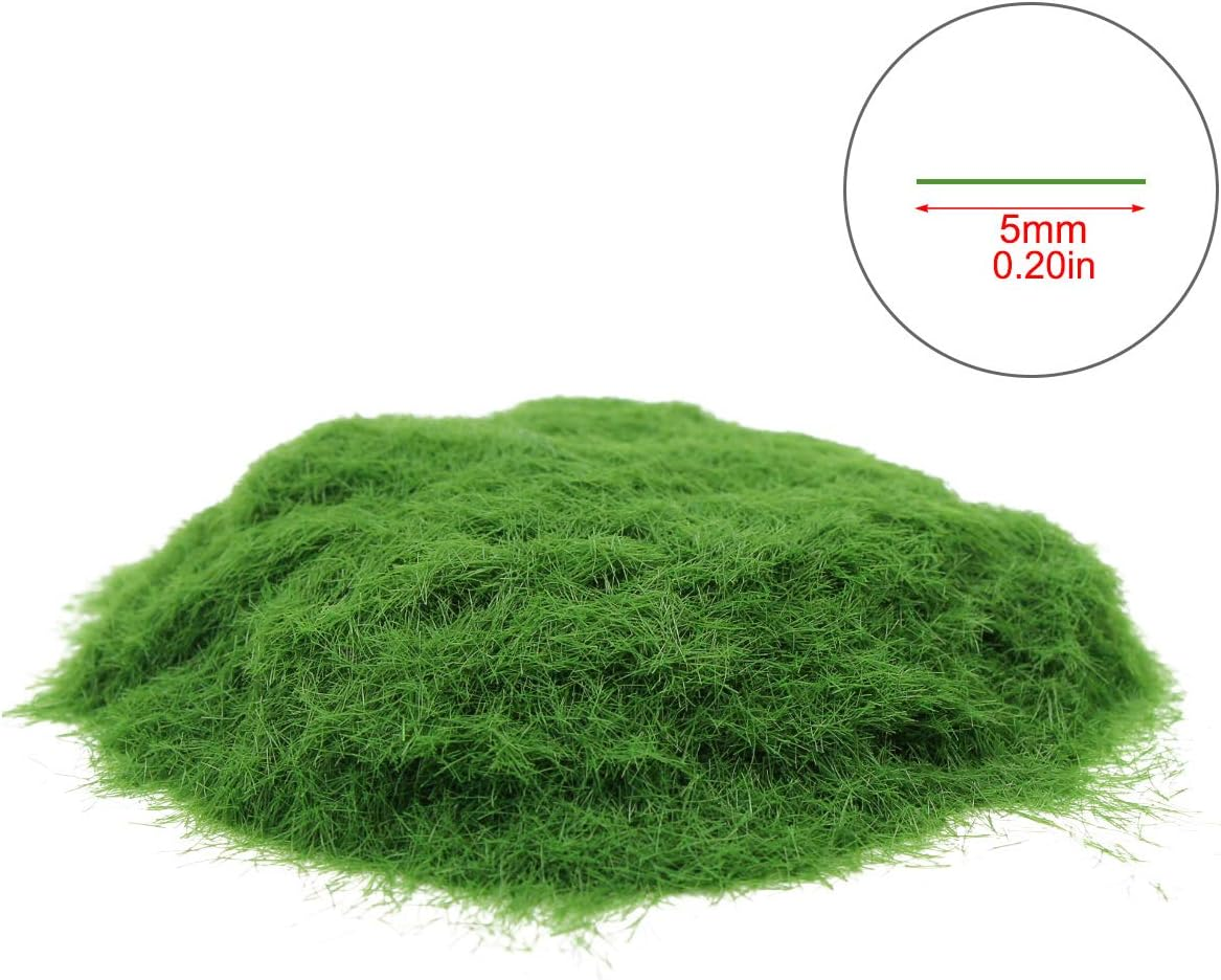 CFA6 4 X 35G Mixed 5Mm Static Grass Terrain Powder Green Grass Fairy Garden Miniatures Landscape Artificial Sand Table Model Railway Layout image number 5