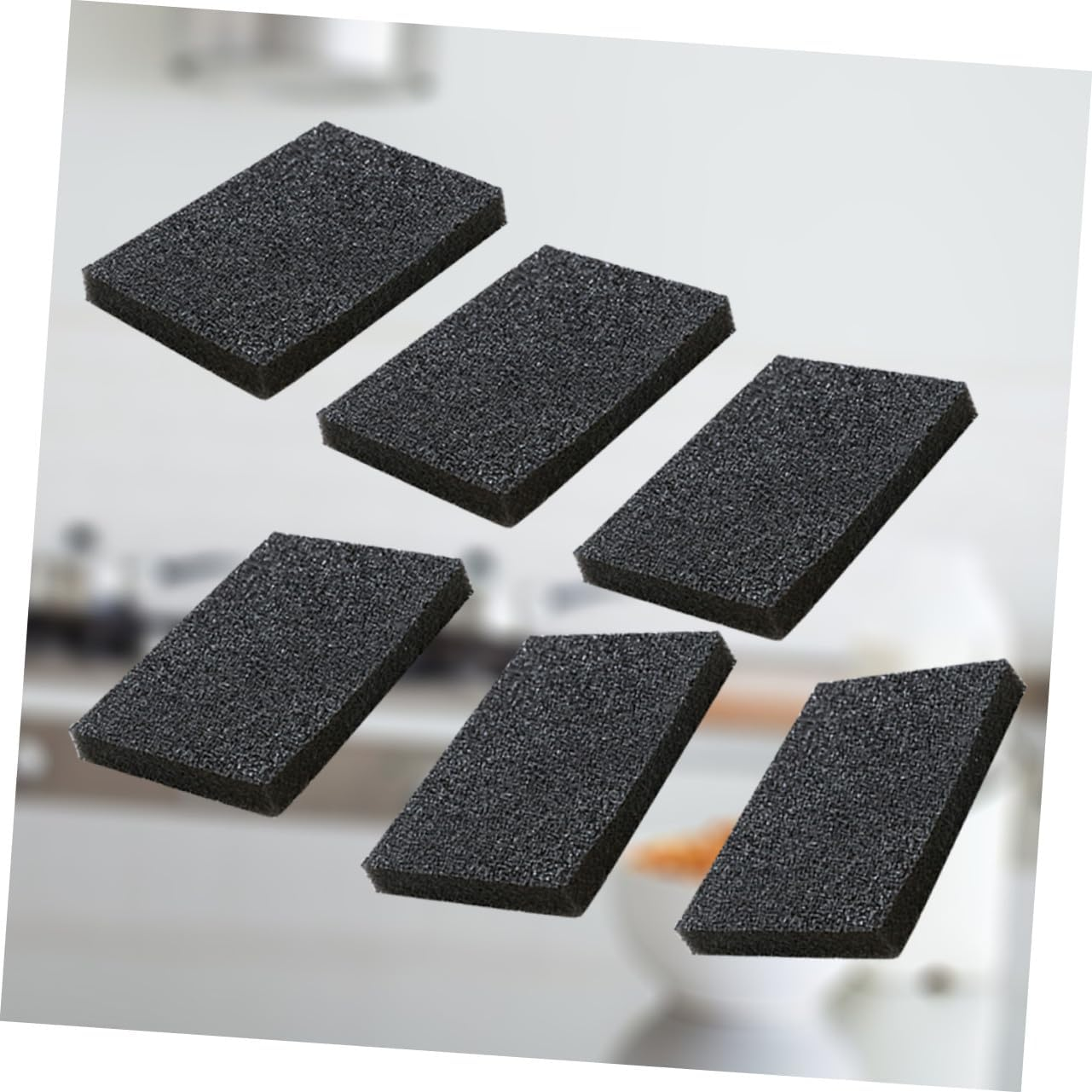 KOCKSHION 10Pcs Black Nano Emery Cleaning Sponges Thin Kitchen Dish Sponge Multi-Use Household Nano Carborundum Scrubbers for Removal image number 3