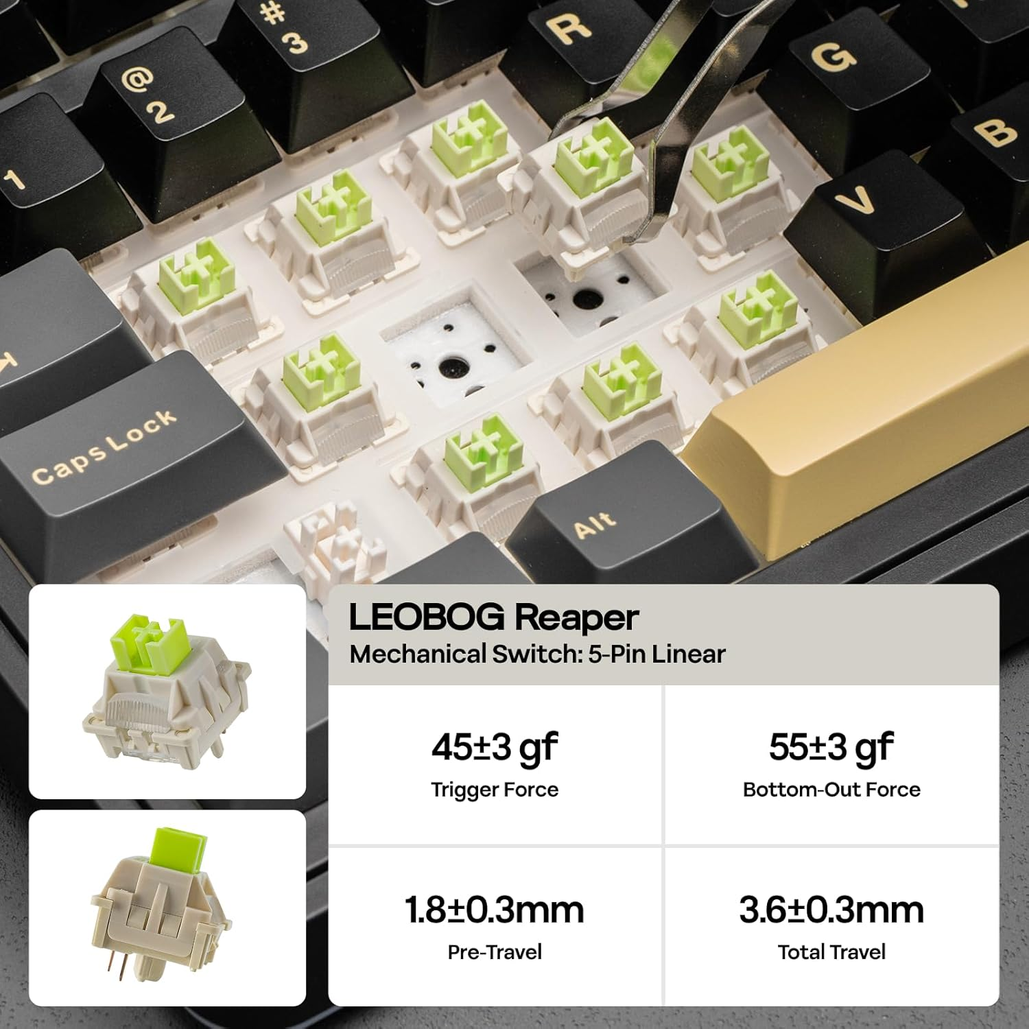 EPOMAKER X Aula EA75 MAX Wireless Gaming Keyboard with Screen & Knob, 5000Mah, Hot-Swap, Lubed Switches, RGB Backlit, Creamy Gasket, 75% Mechanical Keyboard (Black, Reaper Switch) image number 4