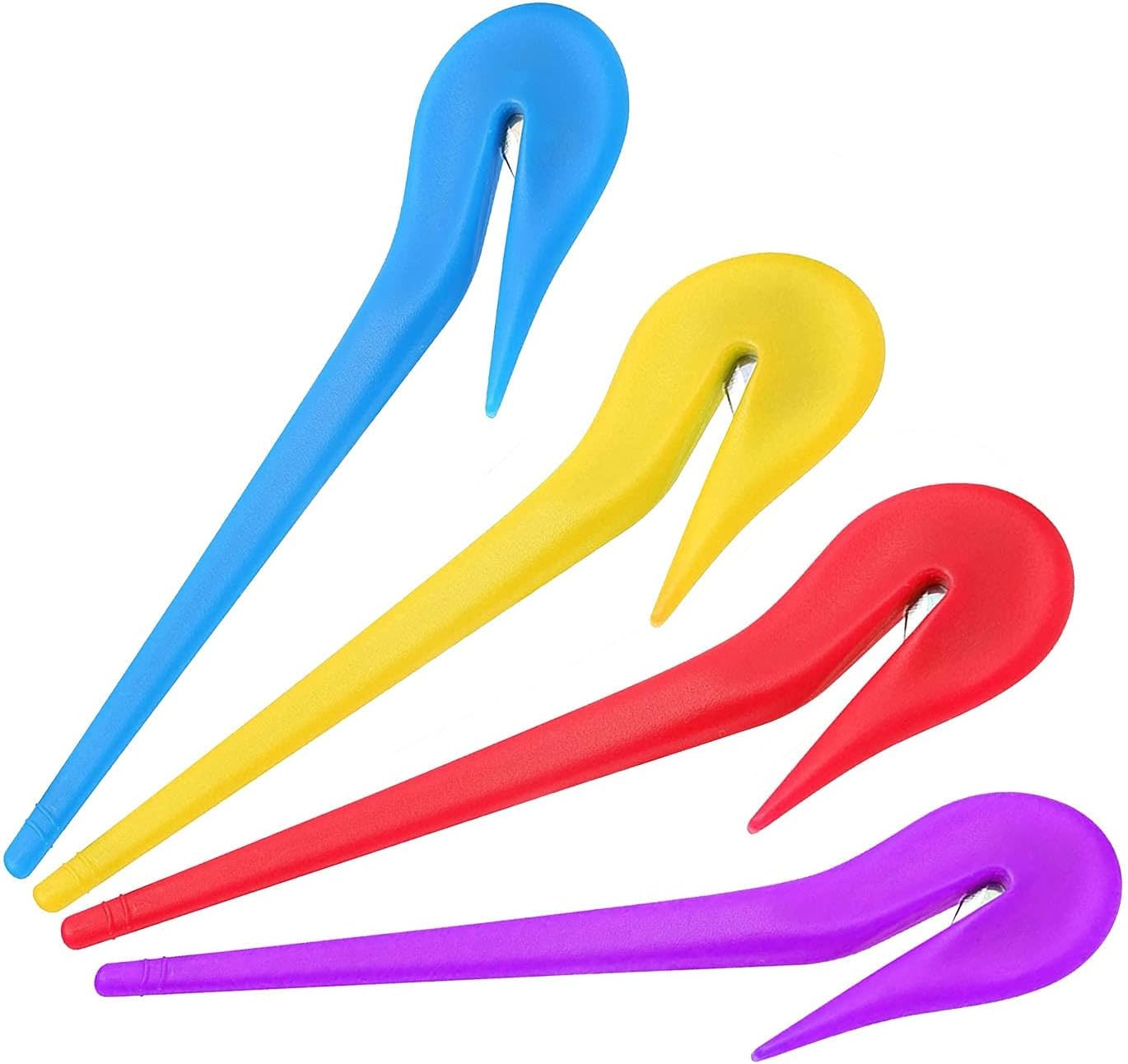 Elastic Hair Bands Remover, Tsmaddts 4Pcs Pony Pick for Cutting Pony Rubber Hair Ties Pain Free Ponytail Remover Tool 50Pcs Colored Rubber Hair Ties image number 2