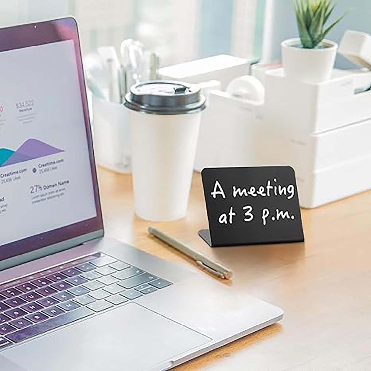 Yqkangzhu 20Pcs Mini Chalkboard Signs for Food, L-Shaped Chalkboard Signs, Reusable Tabletop Chalkboard Labels, Message Board Signs, Buffet Chalkboard Tags for Wedding, Birthday, Party, Bakery, Retail image number 2