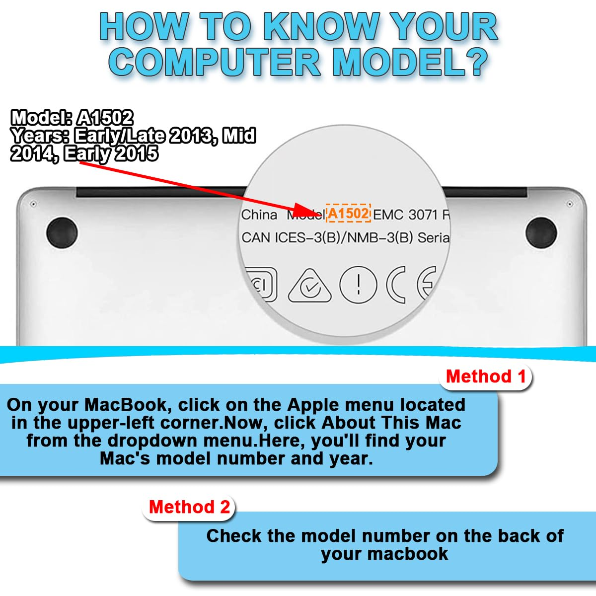 New Laptop CPU Cooling Fan Replacement Cooler Fan Repair Compatible with for Macbook Pro Retina 13" A1502 Series (Late 2013, Mid 2014, Early 2015) with Repair Tool Set image number 1
